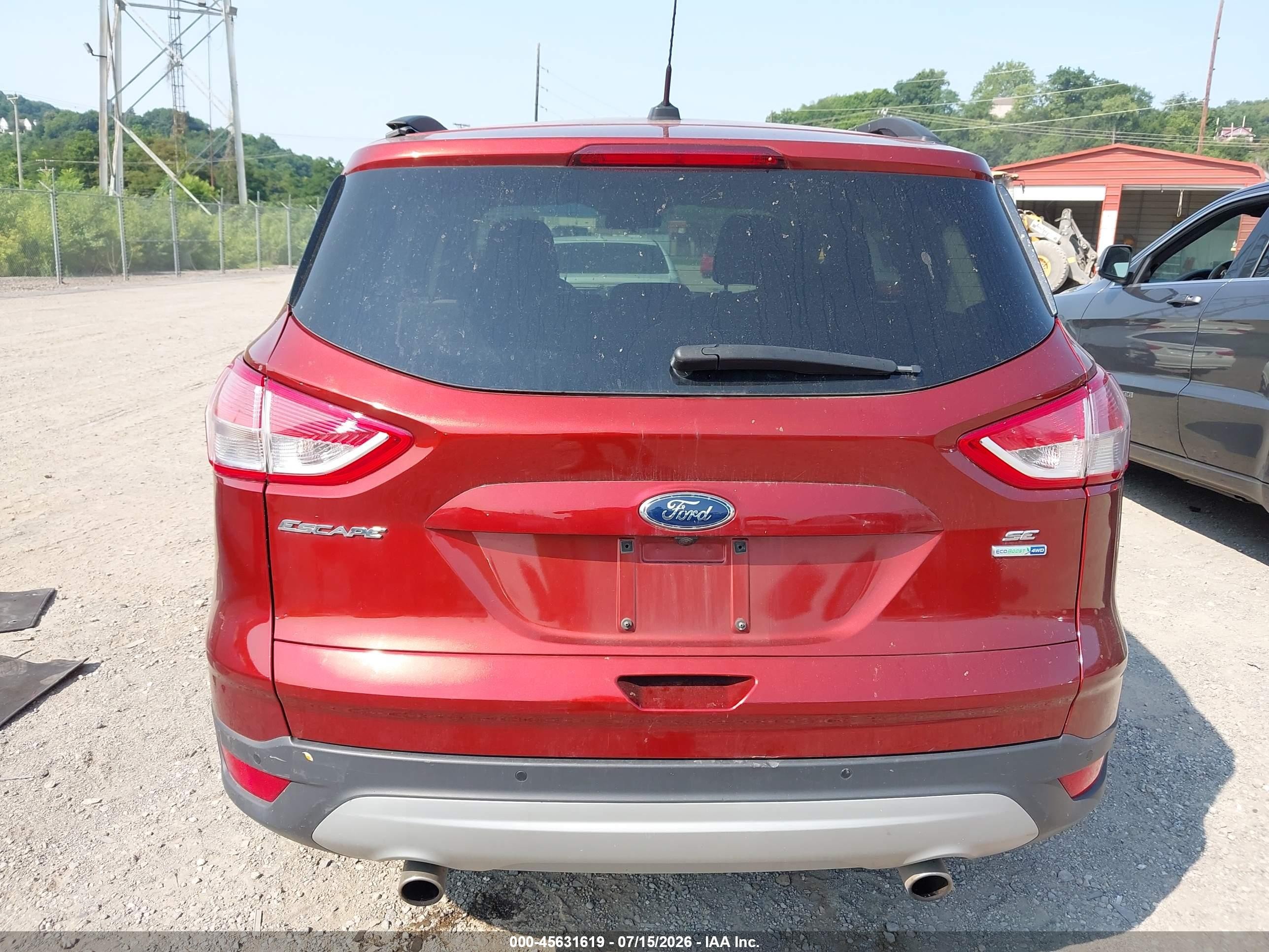 2015 Ford Escape Se Orange vin: 1FMCU9GX5FUC75692