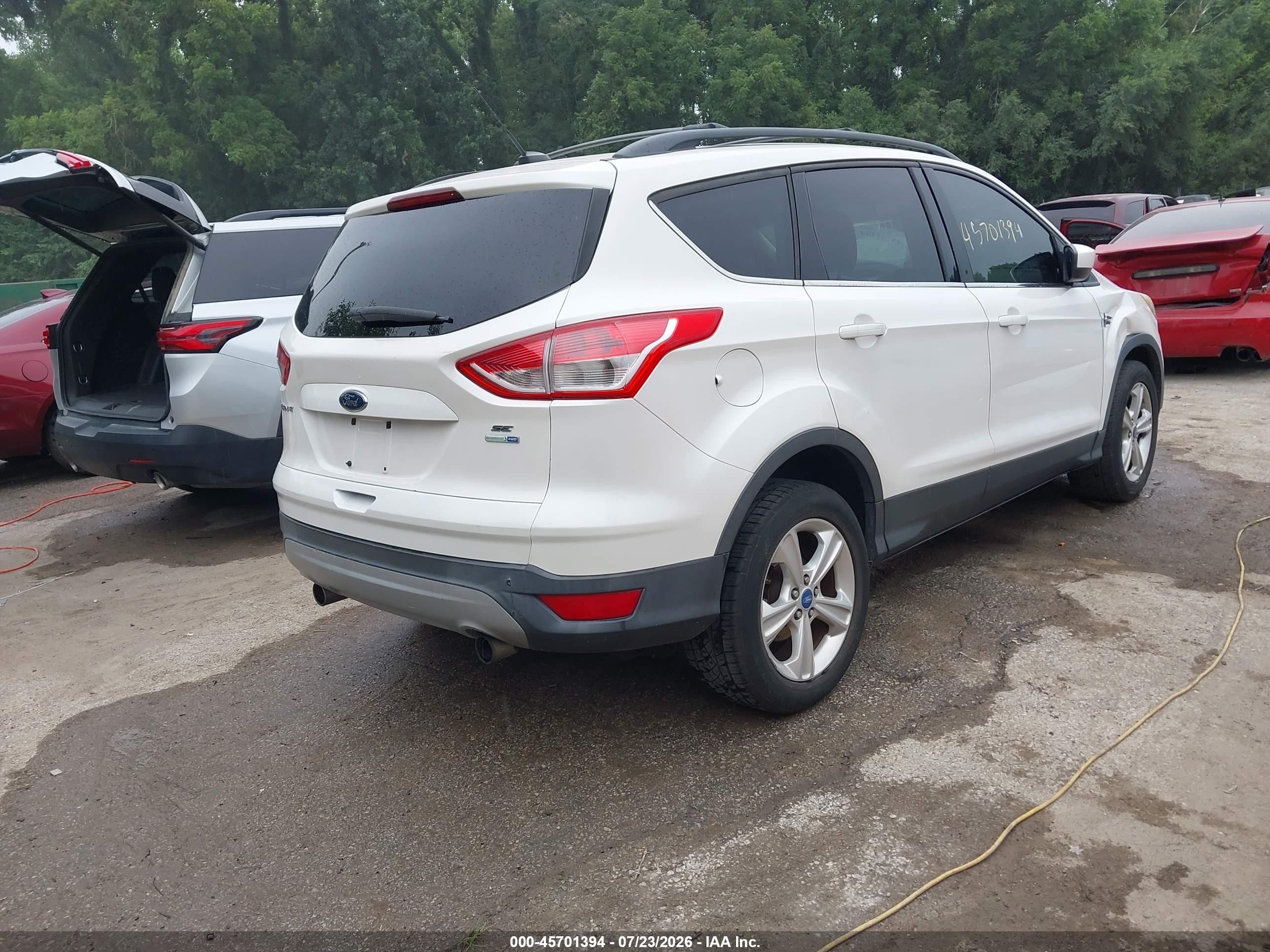 2013 Ford Escape Se White vin: 1FMCU9GX6DUB63853