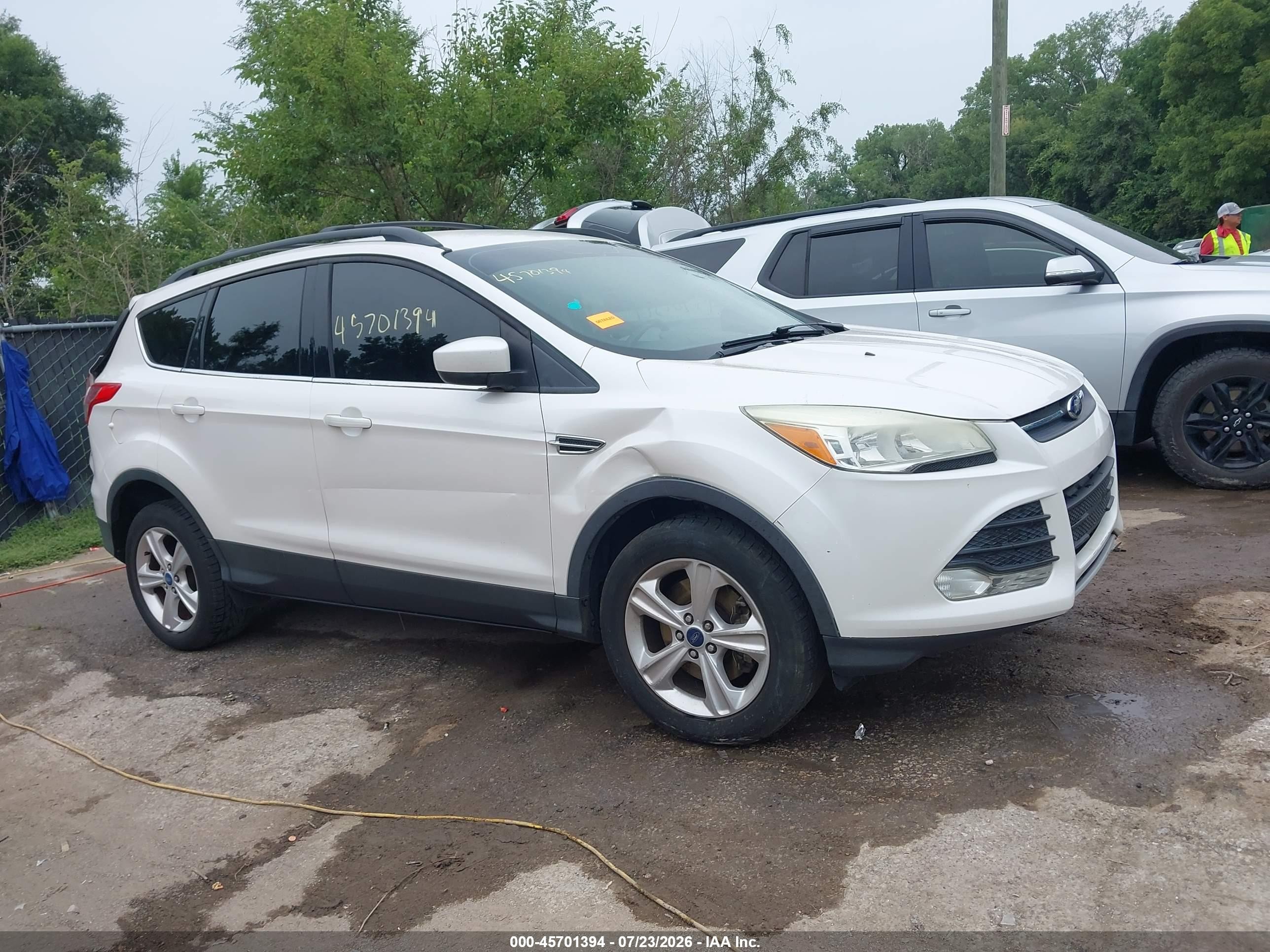 2013 Ford Escape Se White vin: 1FMCU9GX6DUB63853