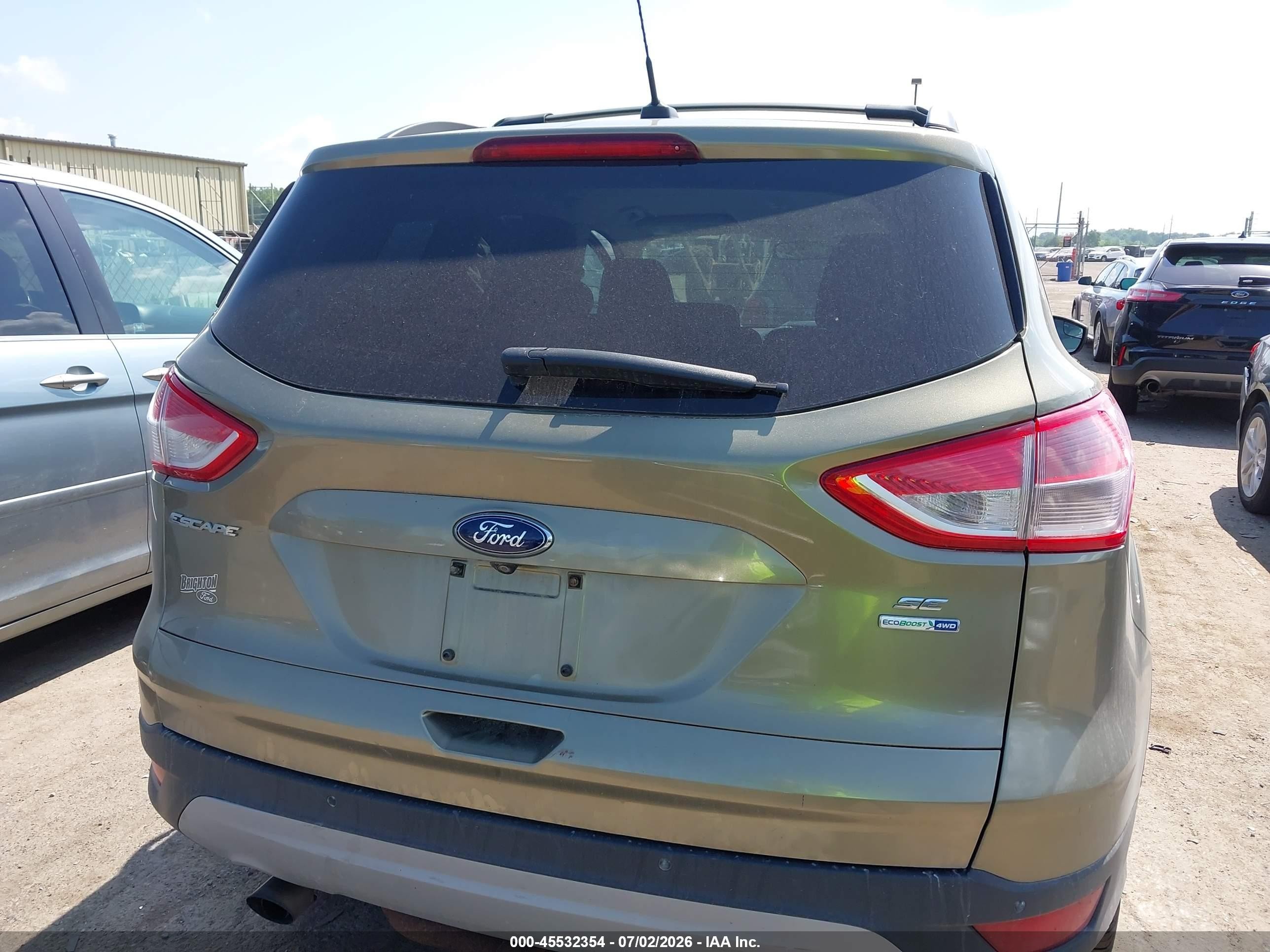 2014 Ford Escape Se Gold vin: 1FMCU9GX6EUA37266