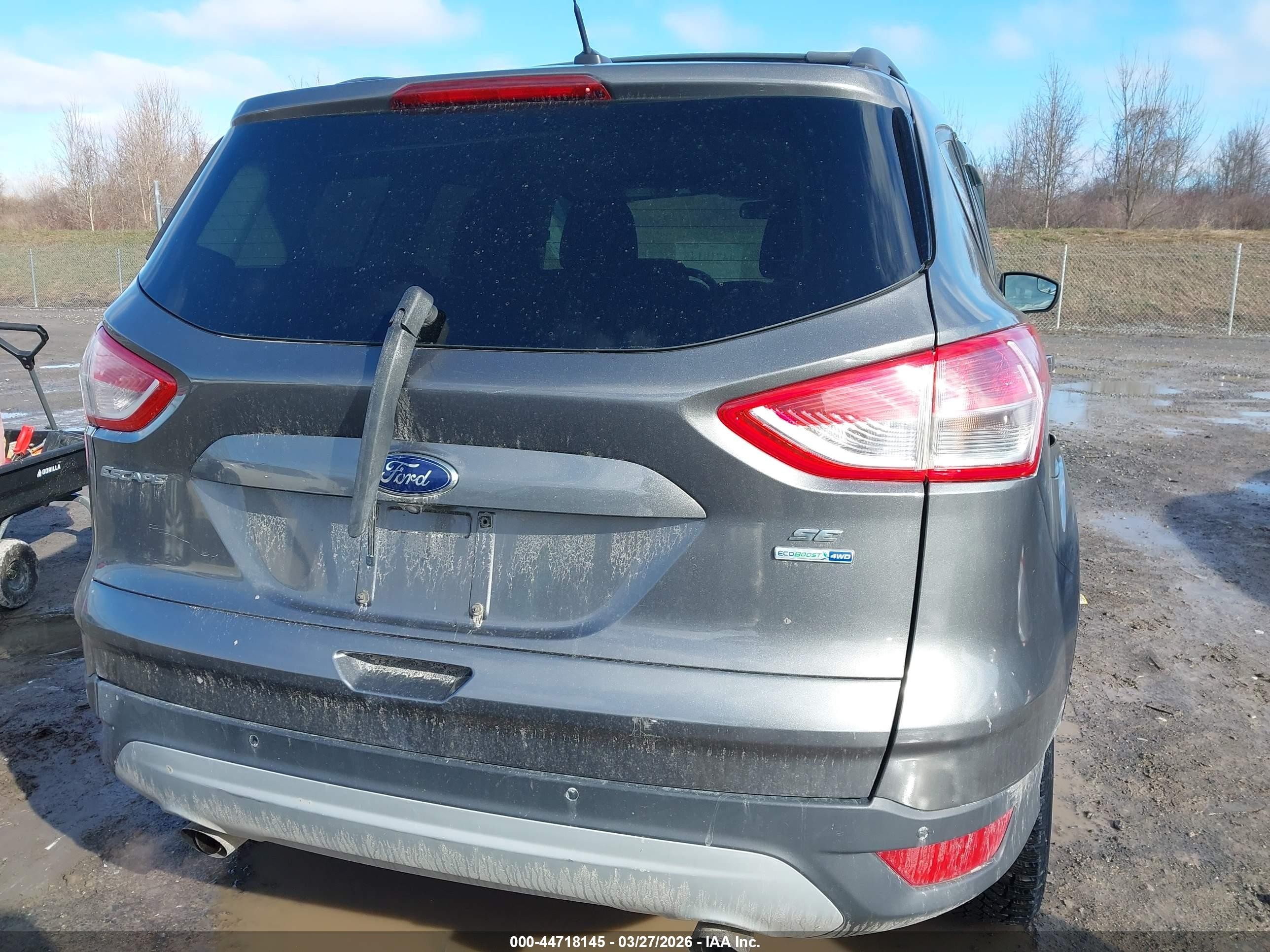 2014 Ford Escape Se Gray vin: 1FMCU9GX6EUA47974