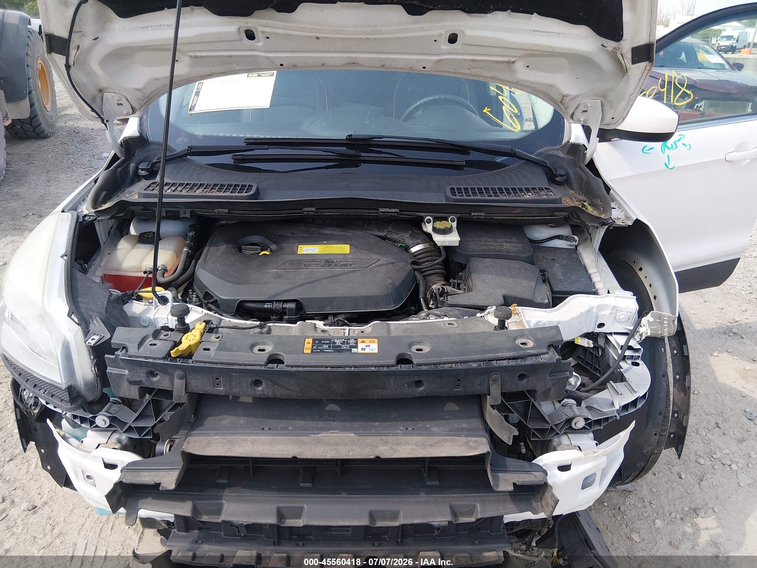 2014 Ford Escape Se White vin: 1FMCU9GX6EUB11527