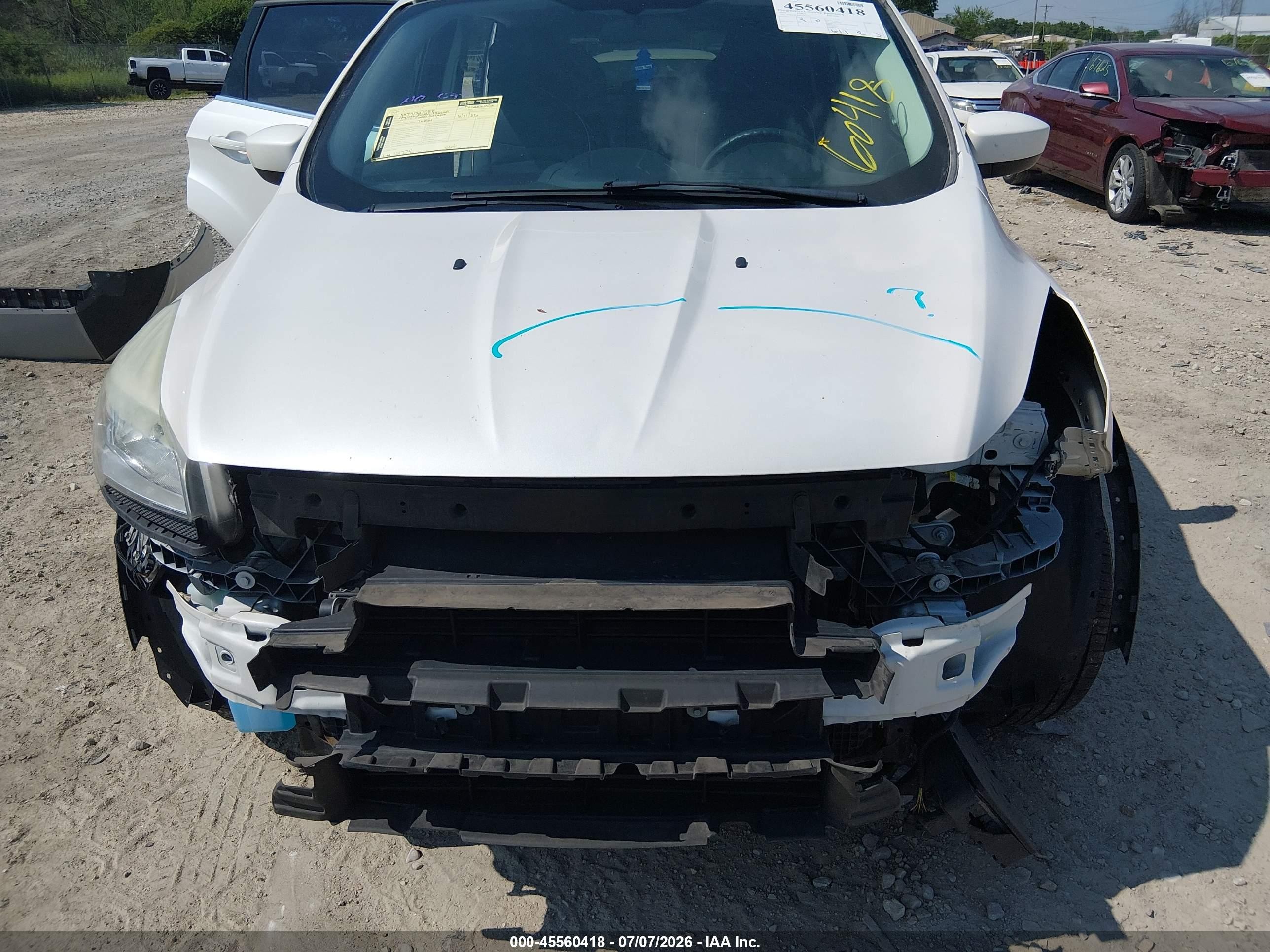 2014 Ford Escape Se White vin: 1FMCU9GX6EUB11527