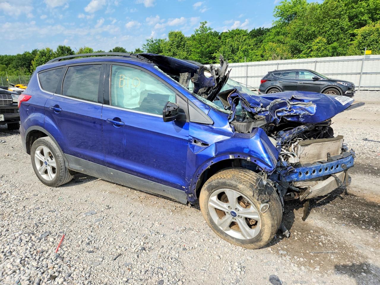 2014 Ford Escape Se Blue vin: 1FMCU9GX6EUB28585