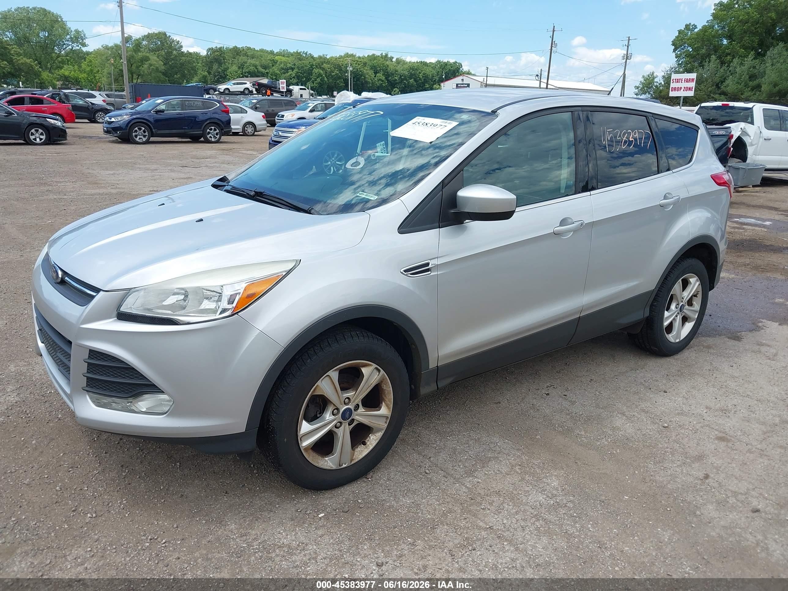 2014 Ford Escape Se Silver vin: 1FMCU9GX6EUB81898