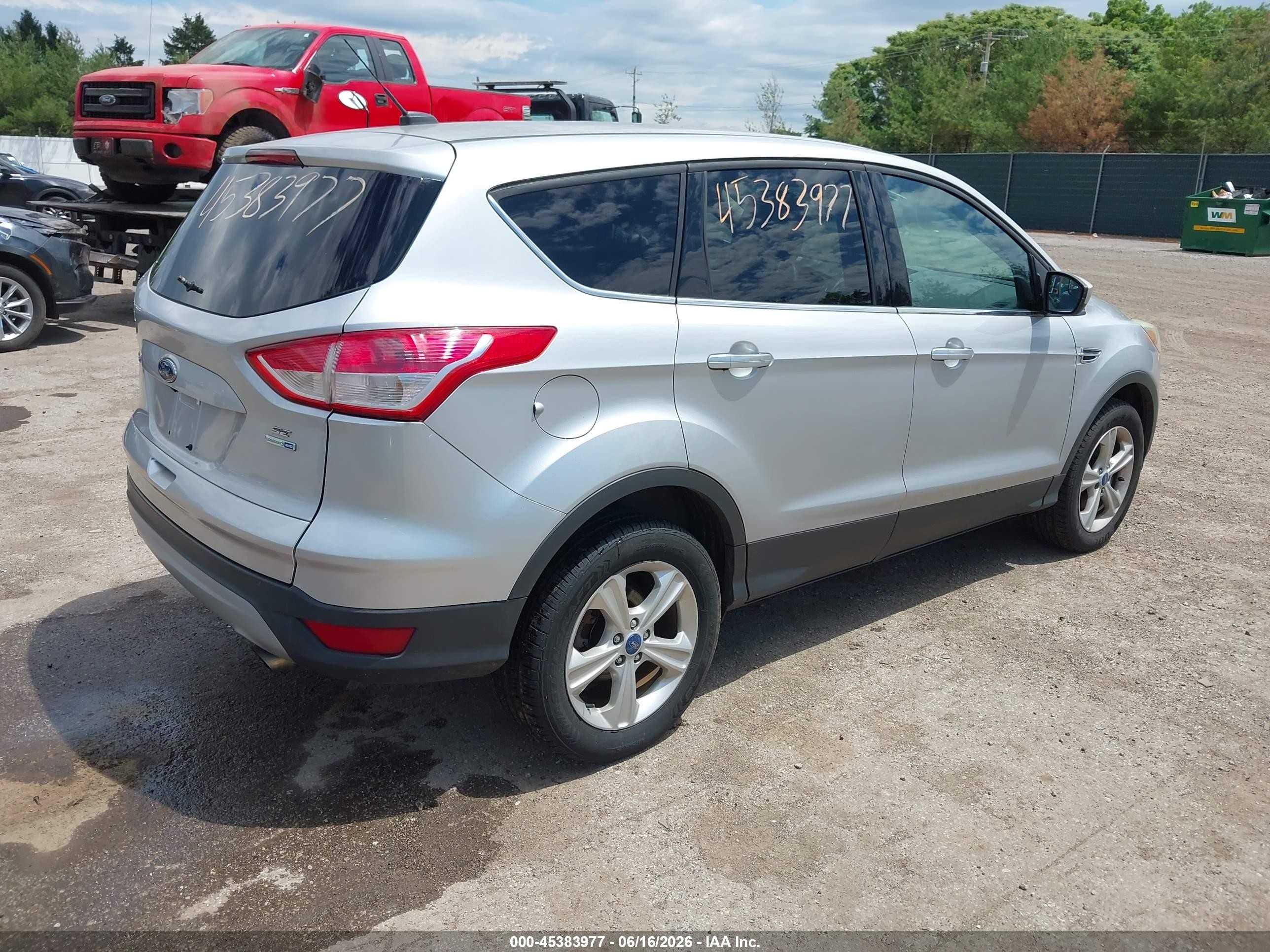 2014 Ford Escape Se Silver vin: 1FMCU9GX6EUB81898
