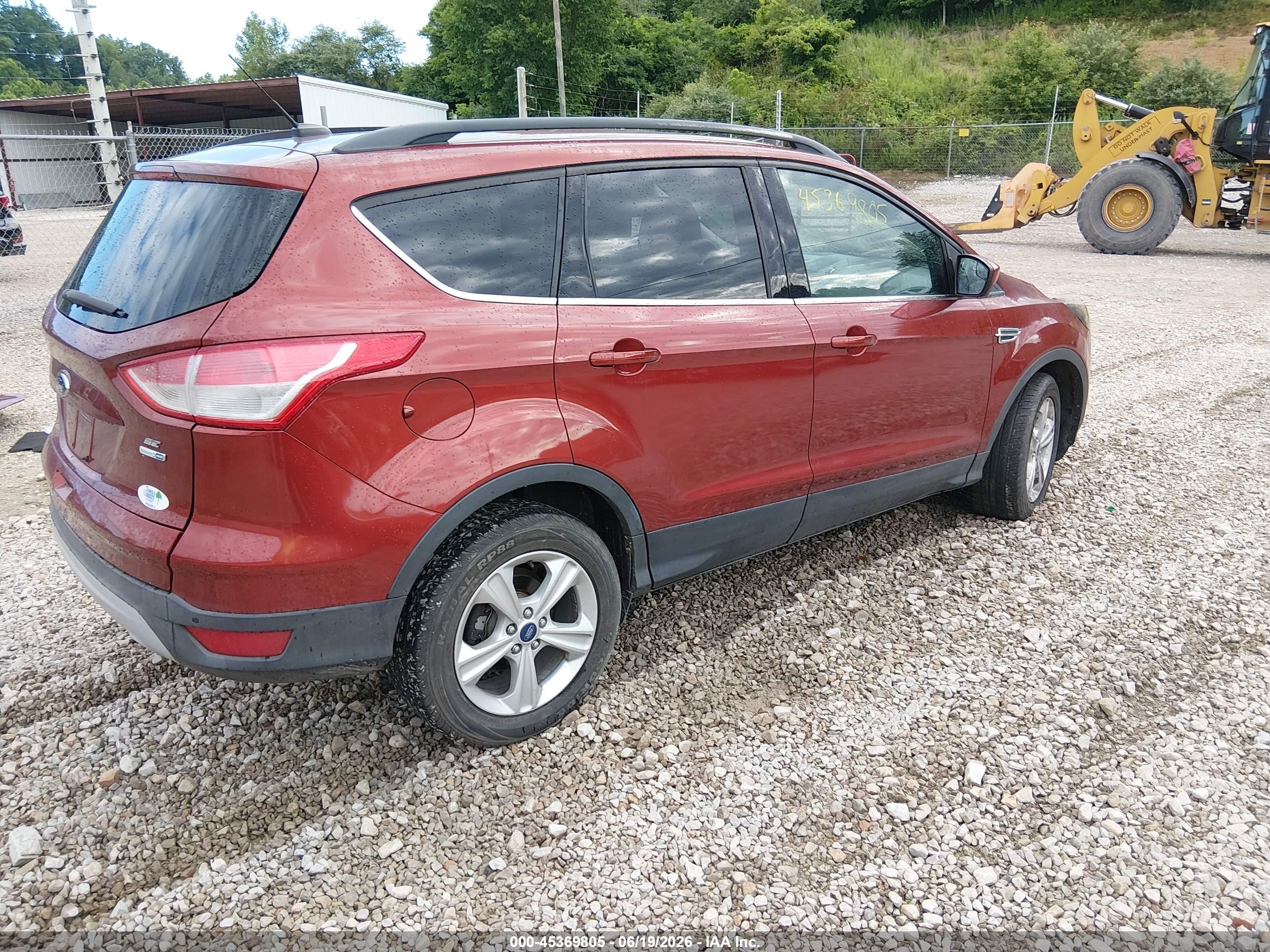 2014 Ford Escape Se Red vin: 1FMCU9GX6EUC89258