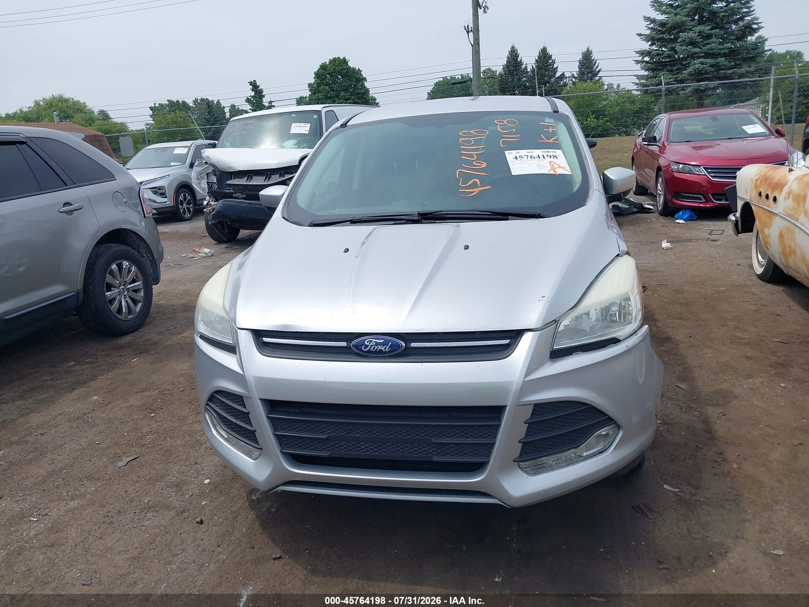 2014 Ford Escape Se Silver vin: 1FMCU9GX6EUD07158