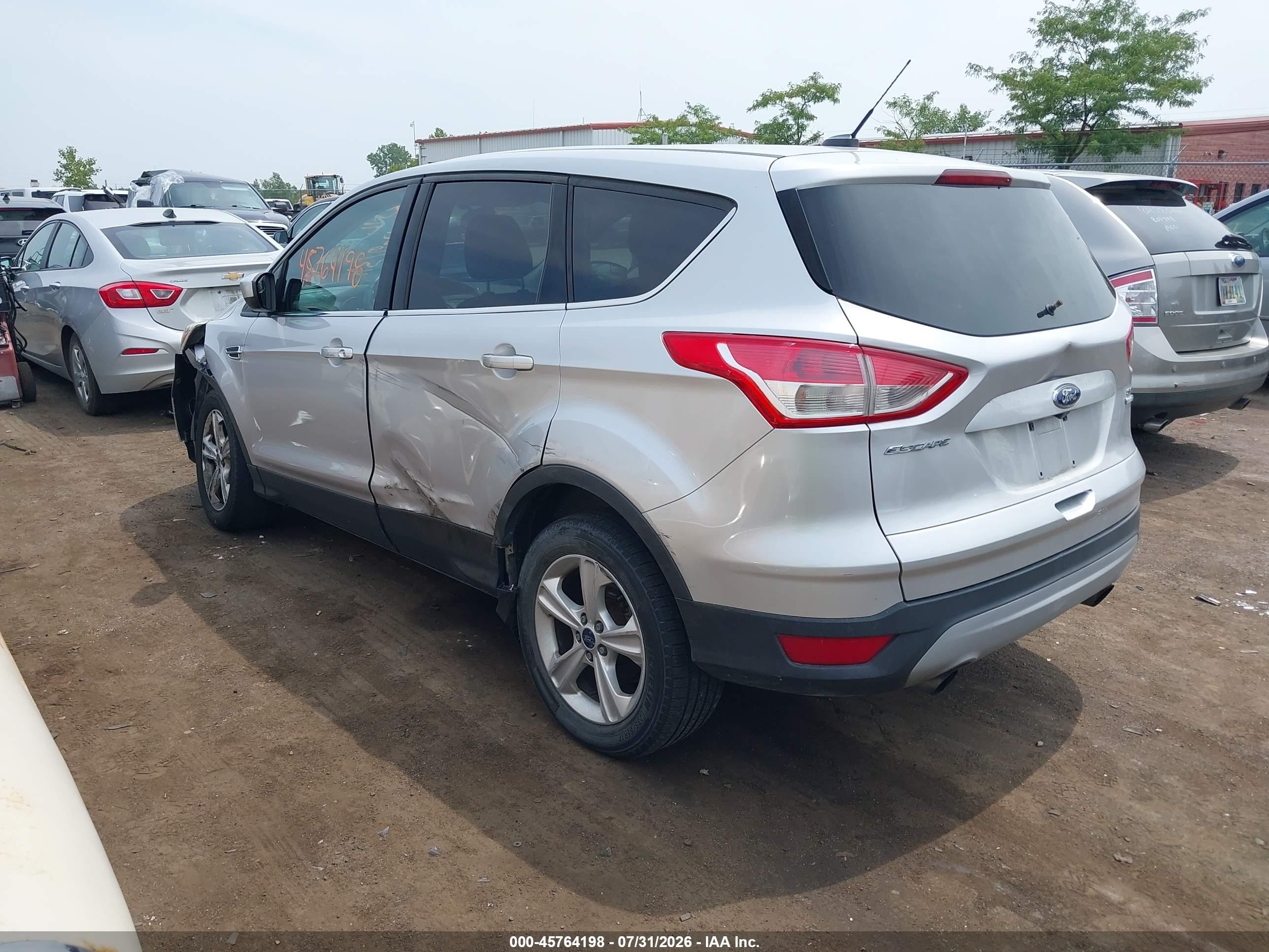 2014 Ford Escape Se Silver vin: 1FMCU9GX6EUD07158
