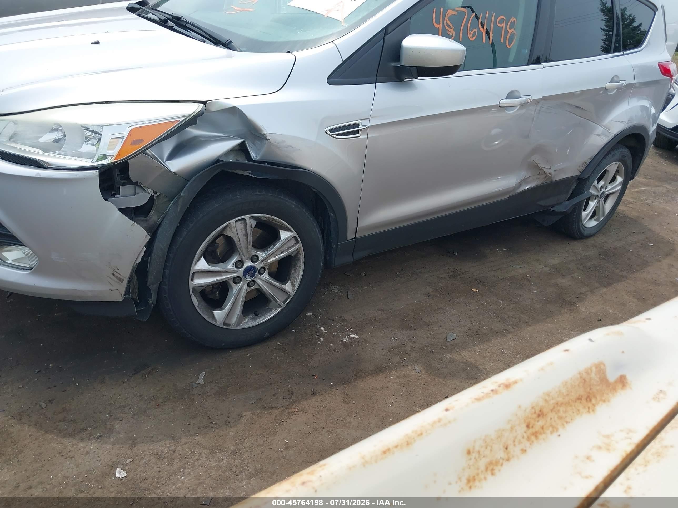 2014 Ford Escape Se Silver vin: 1FMCU9GX6EUD07158