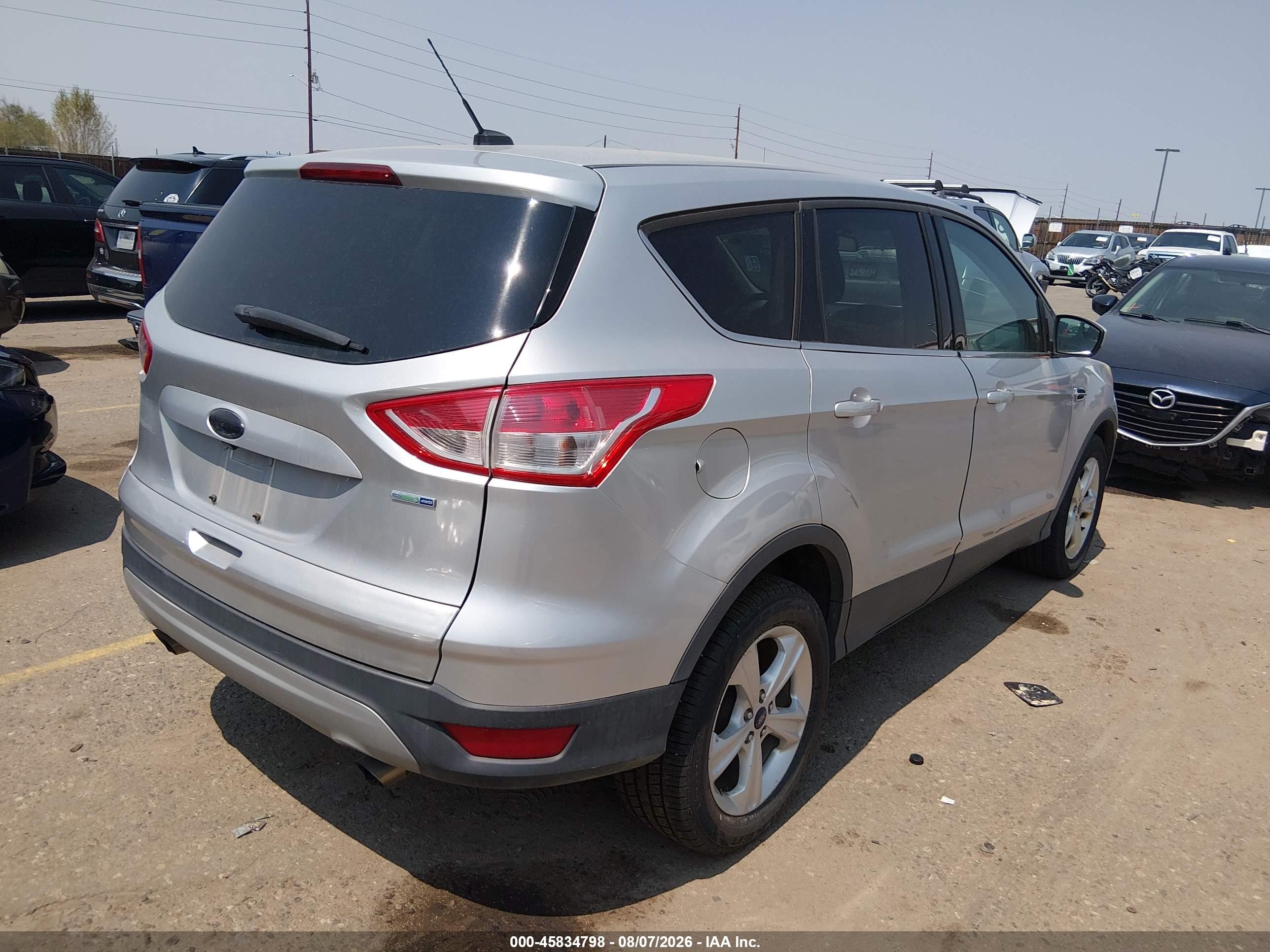 2014 Ford Escape Se Silver vin: 1FMCU9GX6EUD29788