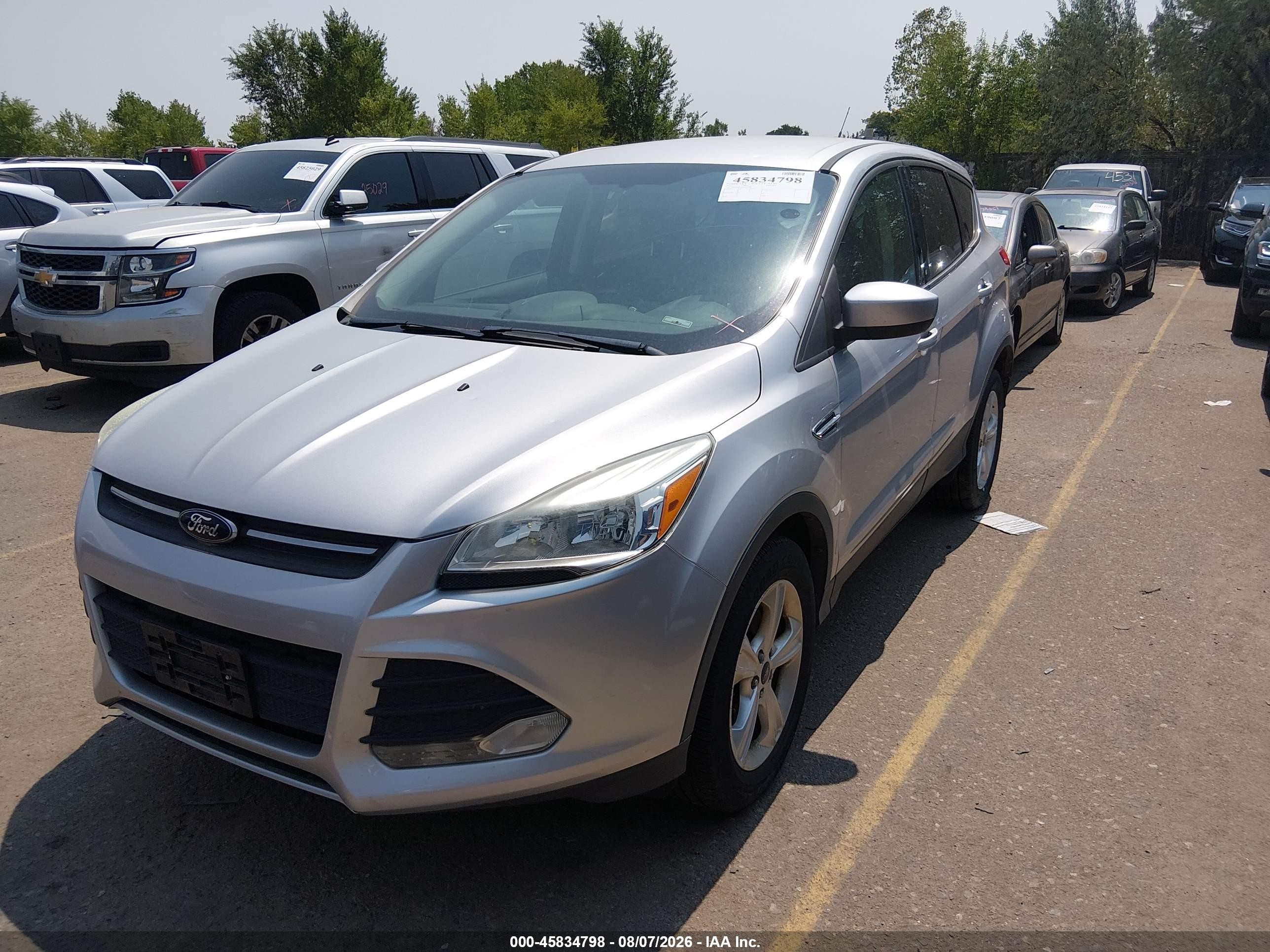 2014 Ford Escape Se Silver vin: 1FMCU9GX6EUD29788