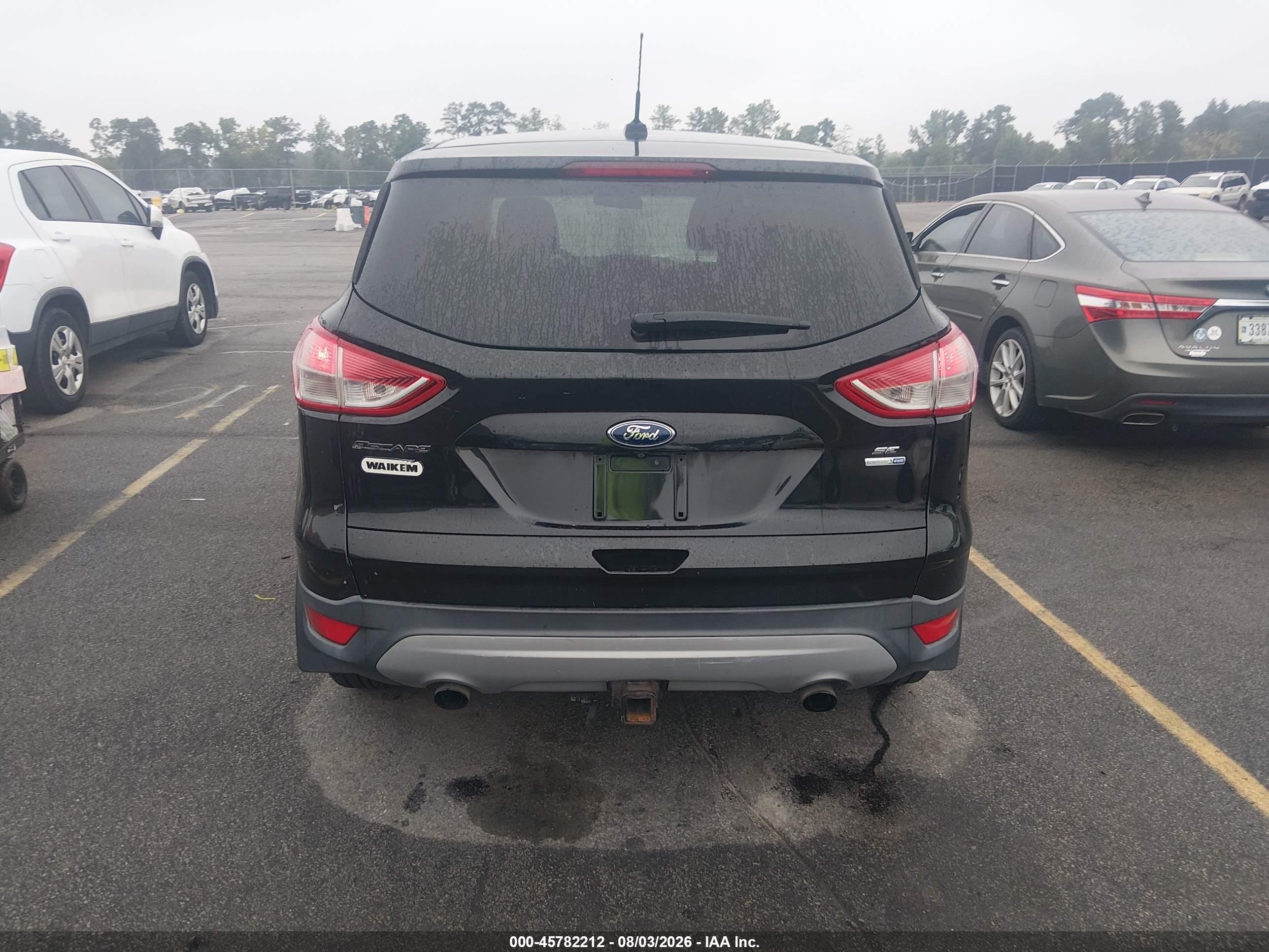 2014 Ford Escape Se Black vin: 1FMCU9GX6EUD36384
