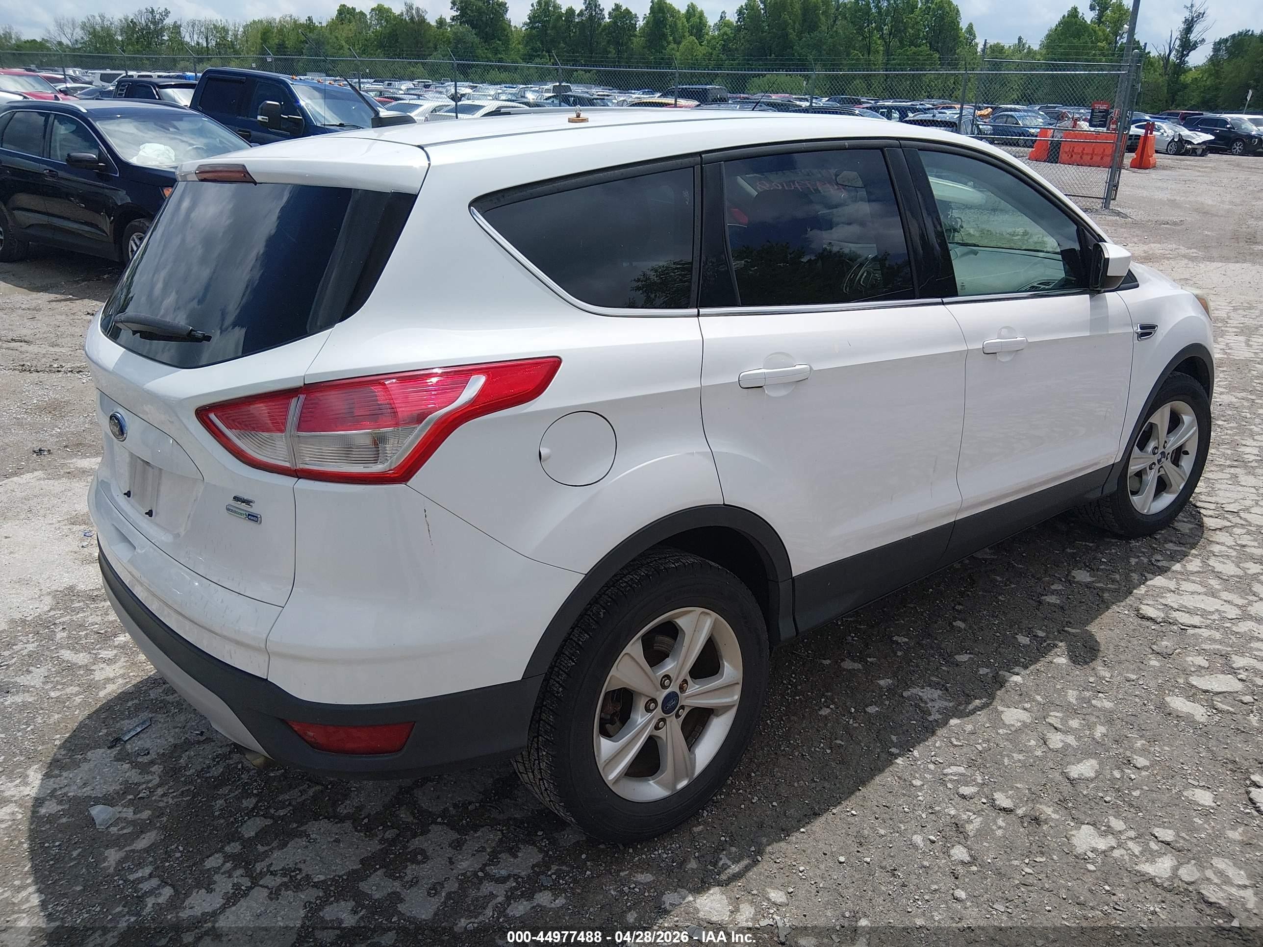 2014 Ford Escape Se Белый vin: 1FMCU9GX6EUD73029