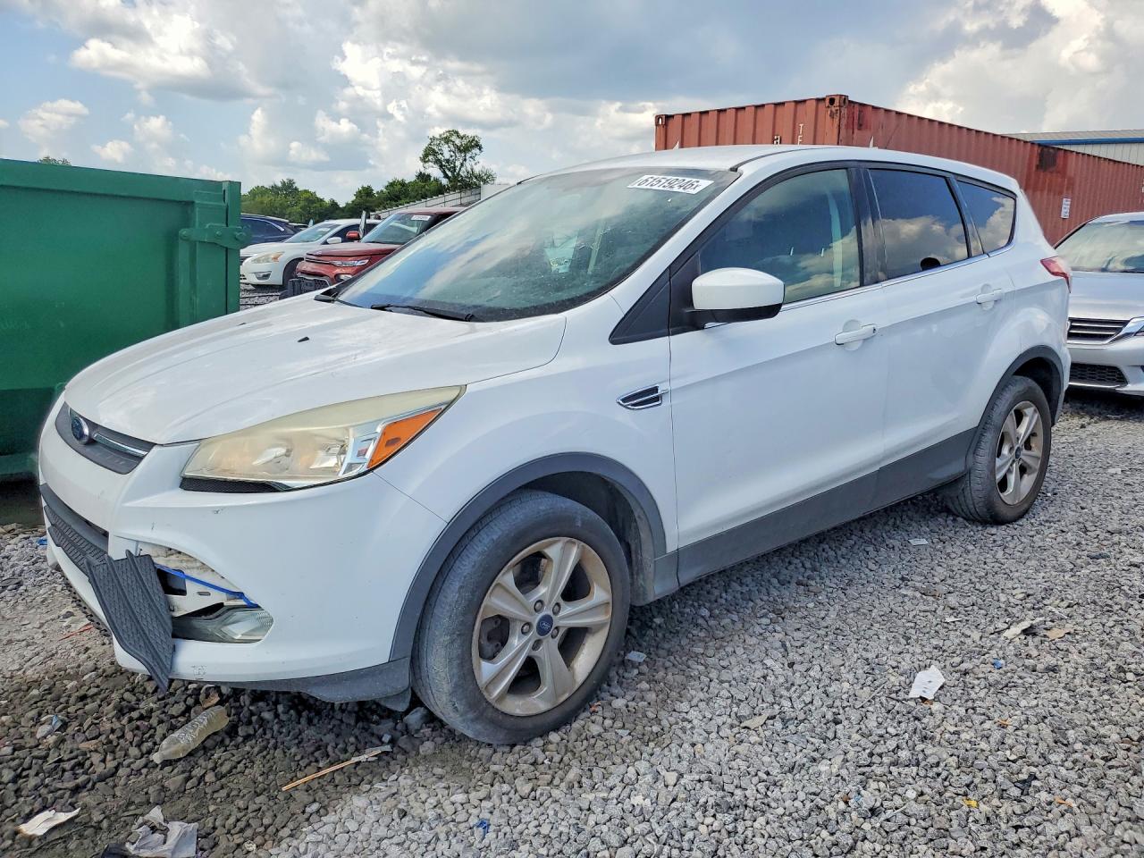 2014 Ford Escape Se White vin: 1FMCU9GX6EUD95175
