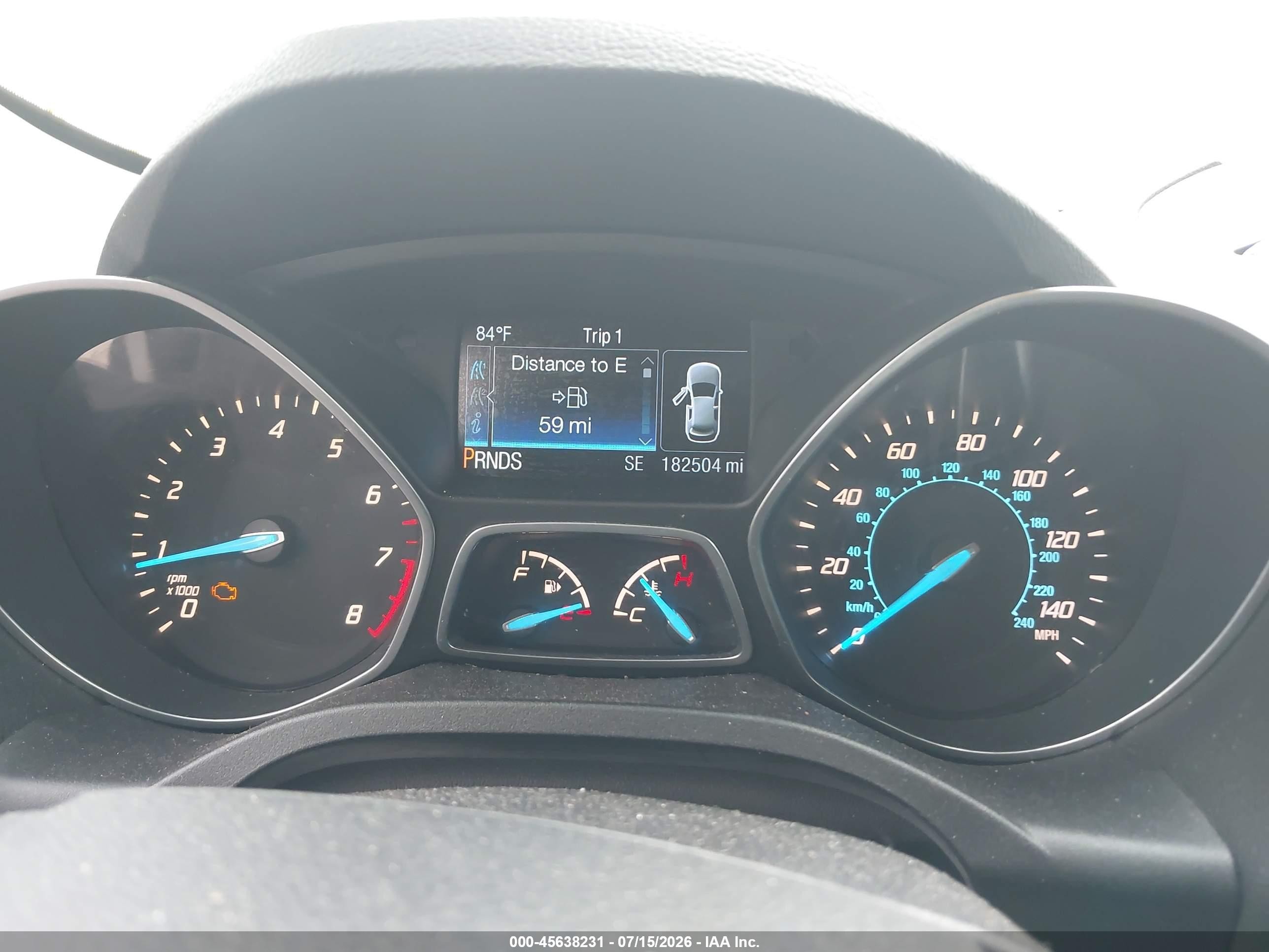 2015 Ford Escape Se White vin: 1FMCU9GX6FUA63285