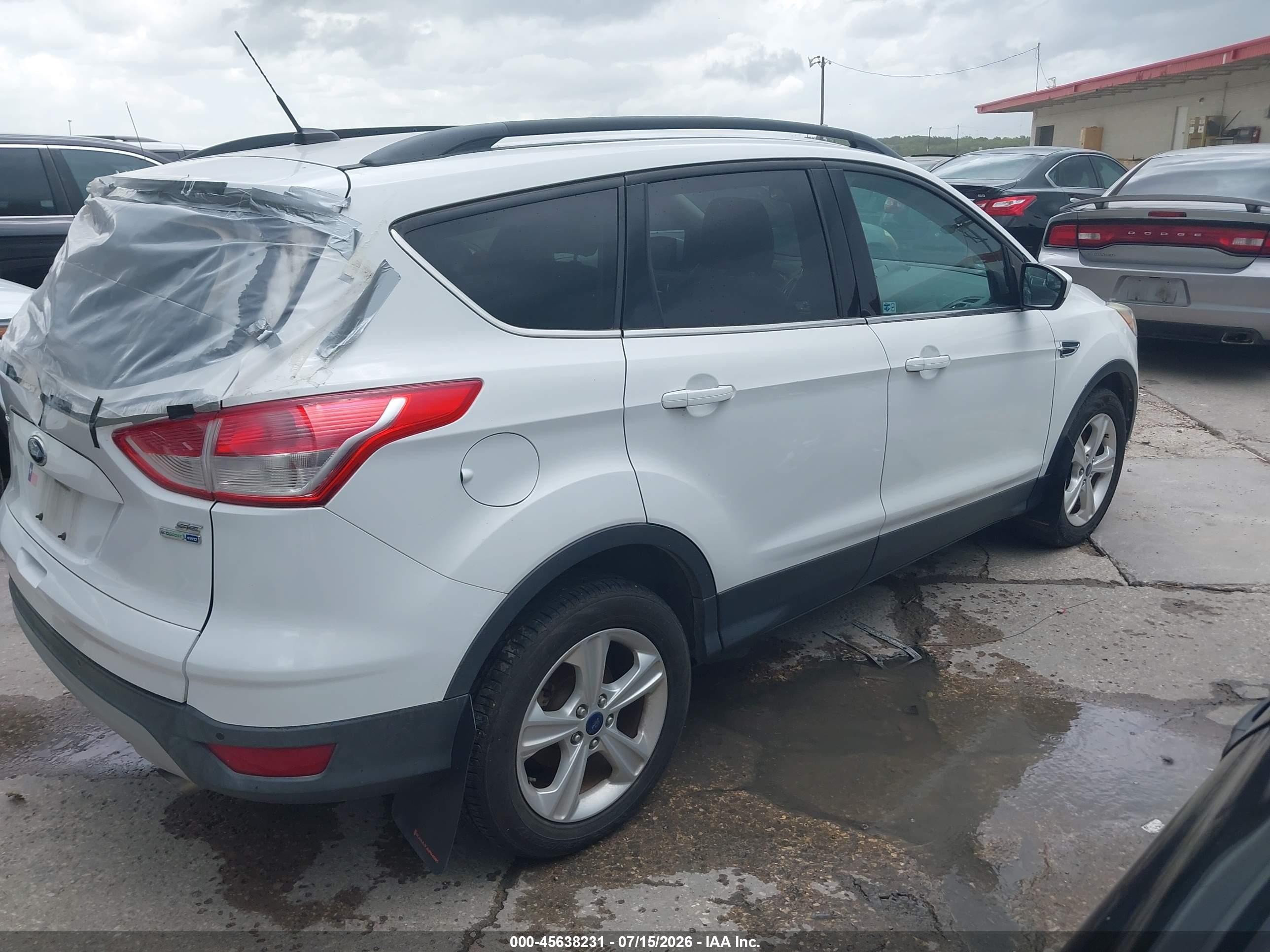 2015 Ford Escape Se White vin: 1FMCU9GX6FUA63285