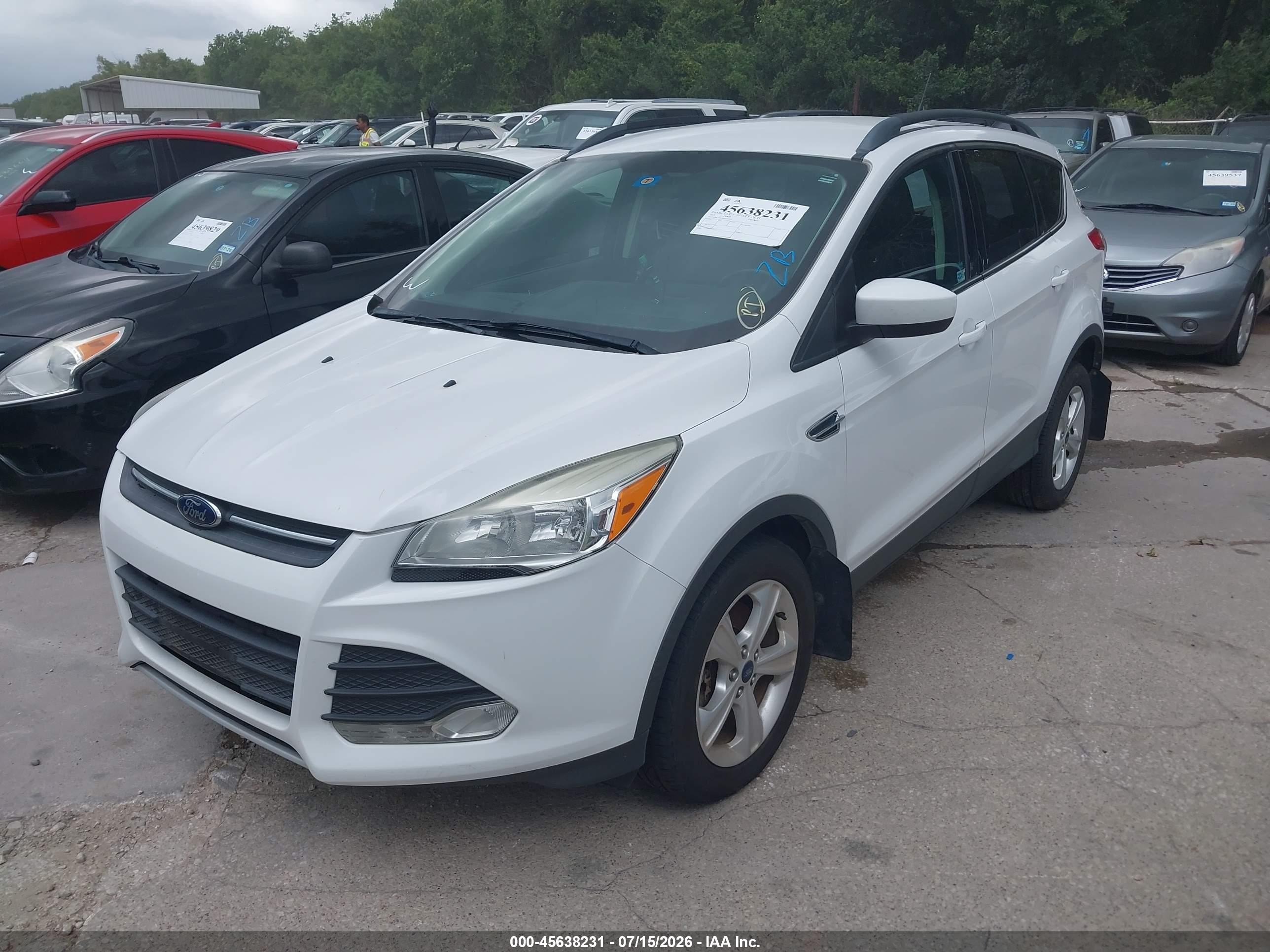 2015 Ford Escape Se White vin: 1FMCU9GX6FUA63285