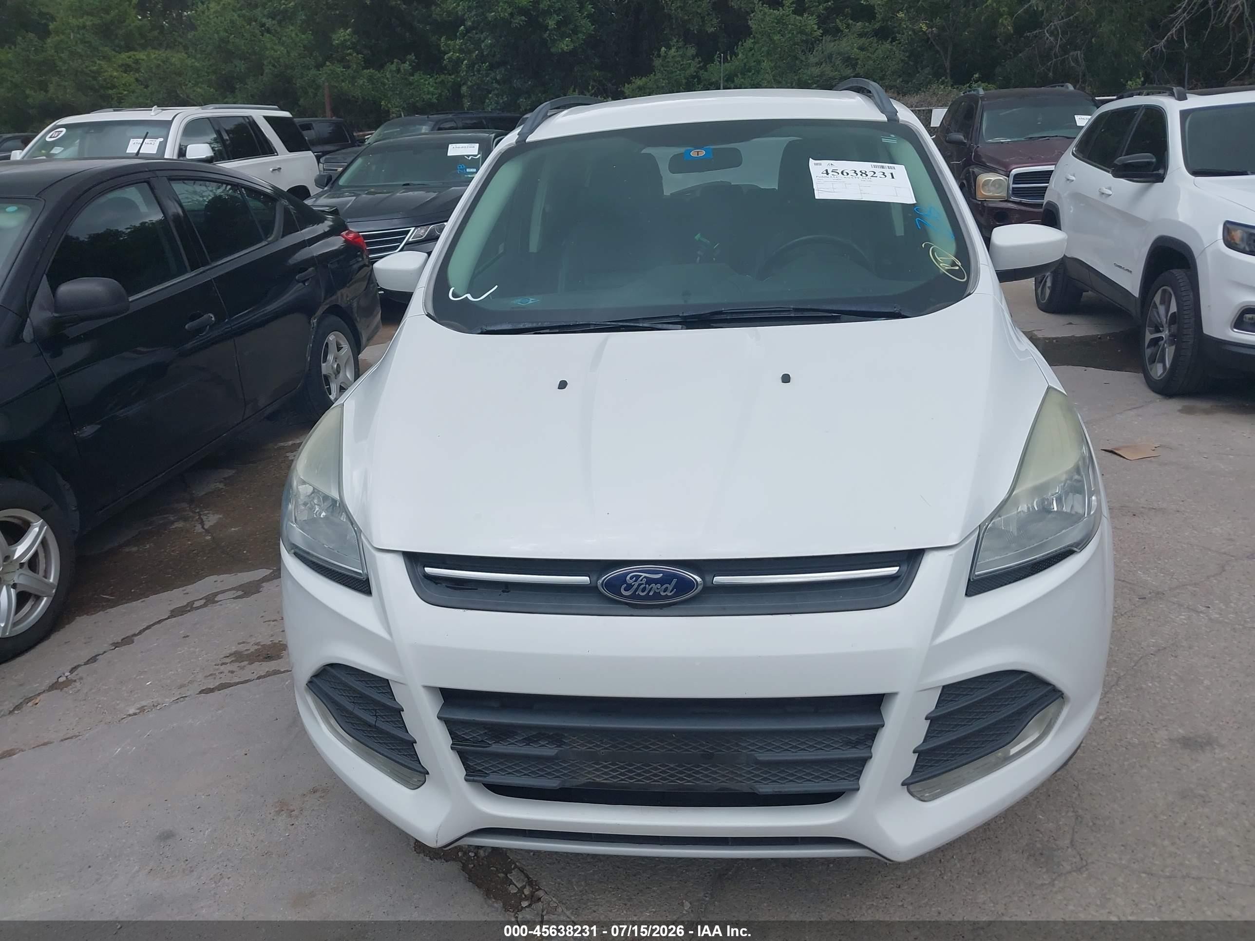 2015 Ford Escape Se White vin: 1FMCU9GX6FUA63285