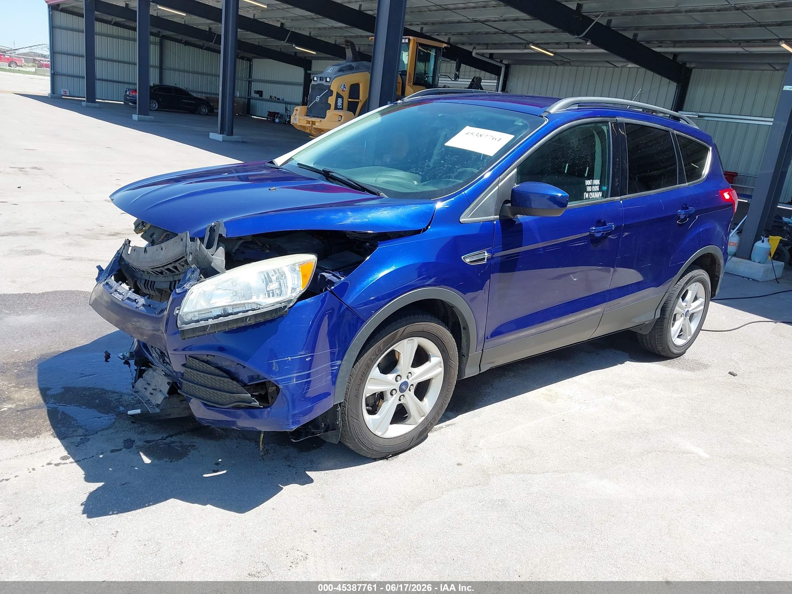 2015 Ford Escape Se Синий vin: 1FMCU9GX6FUA75307