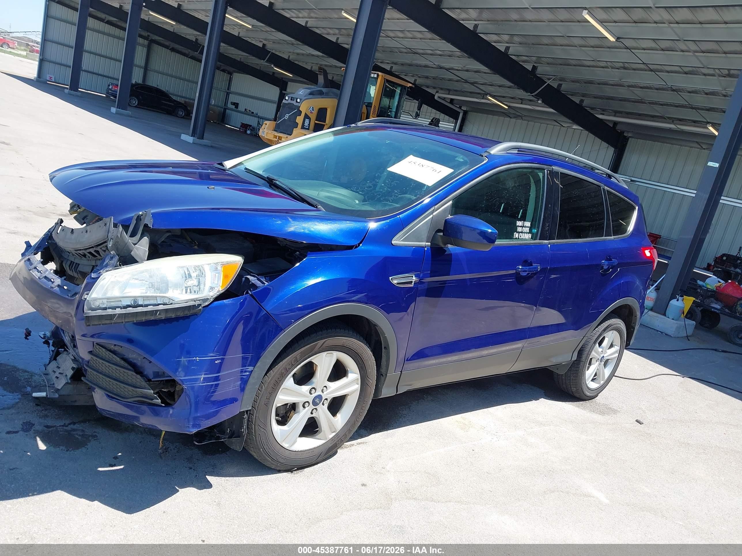2015 Ford Escape Se Синий vin: 1FMCU9GX6FUA75307