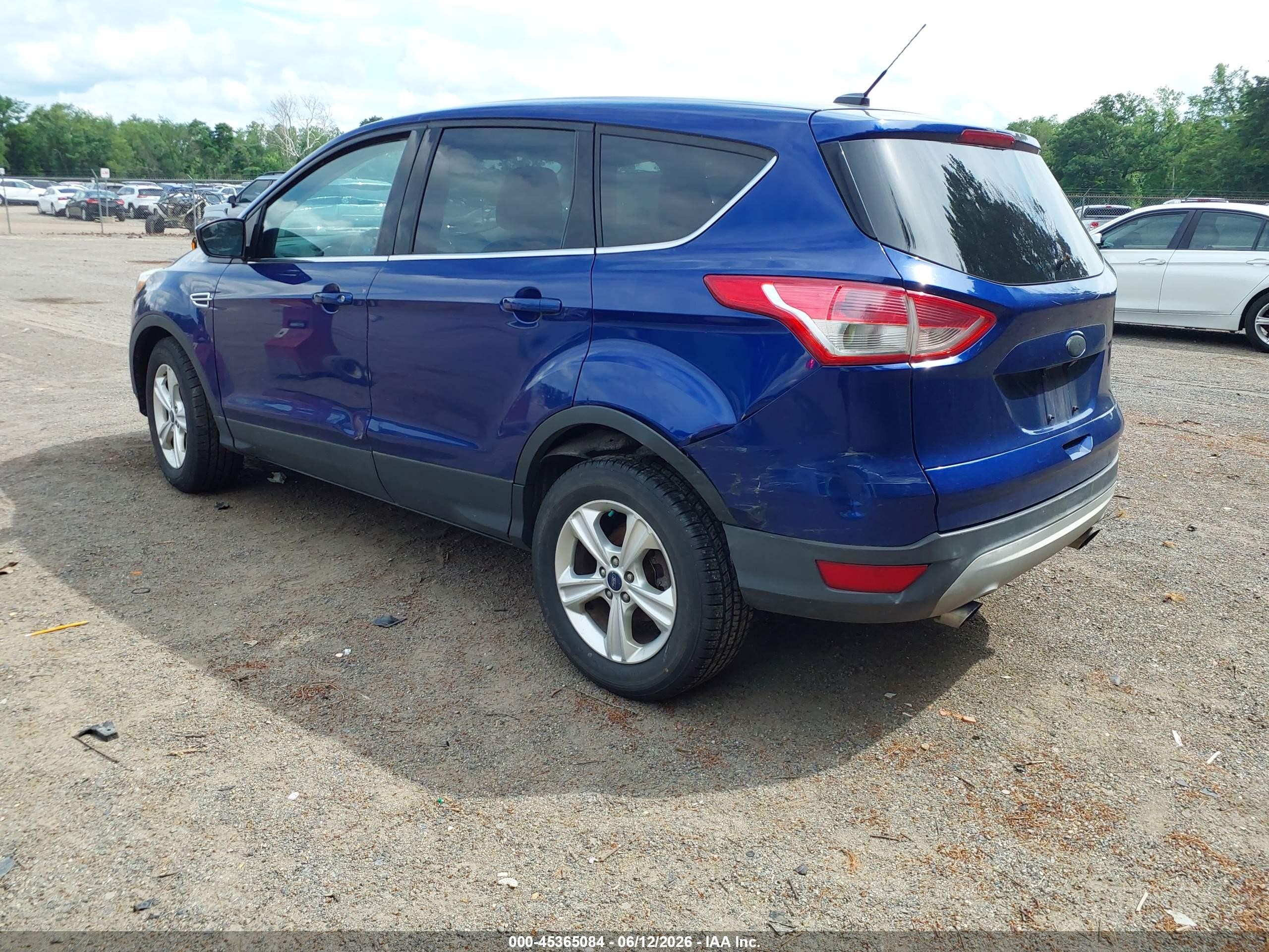 2015 Ford Escape Se Blue vin: 1FMCU9GX6FUA82466