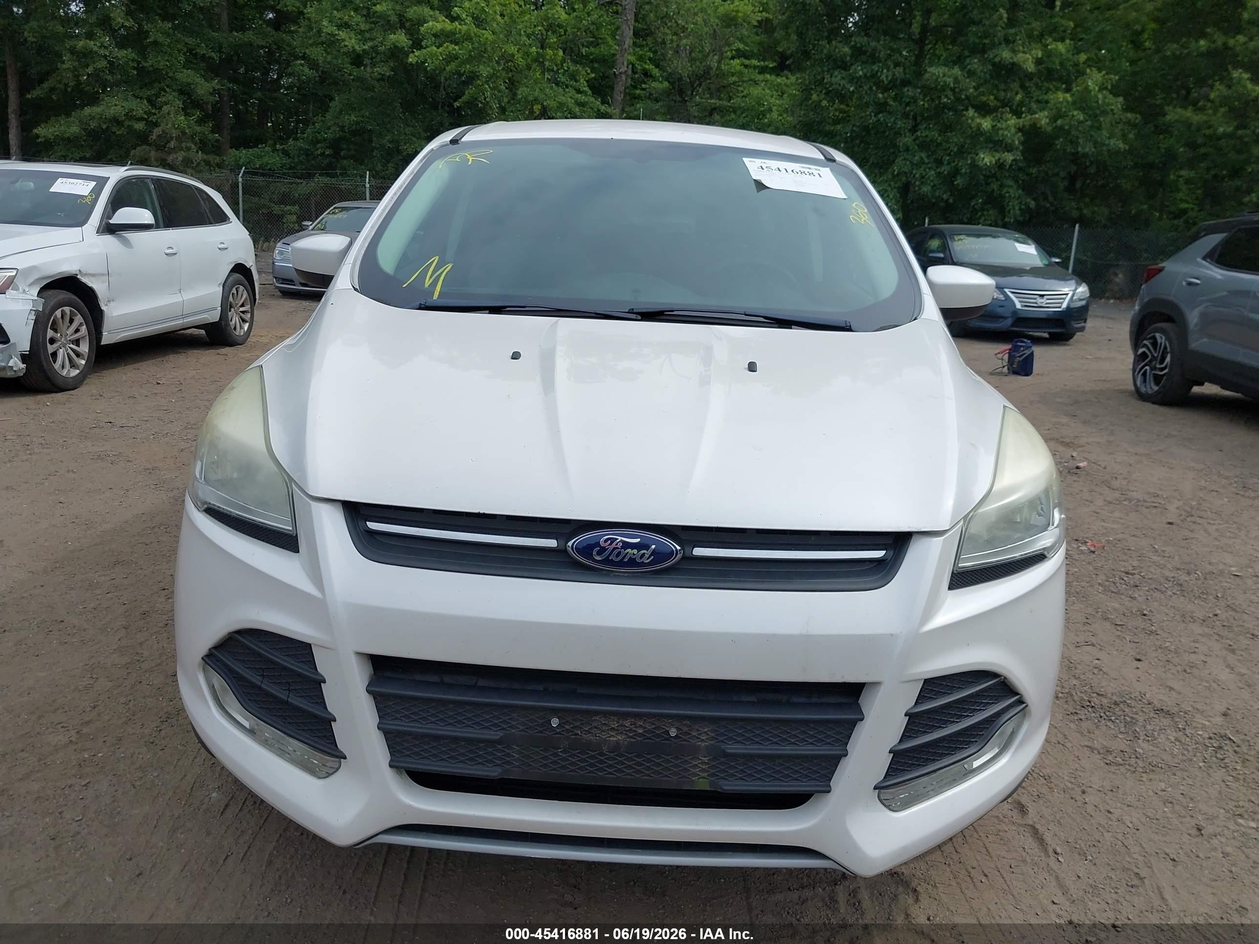 2015 Ford Escape Se White vin: 1FMCU9GX6FUB45033