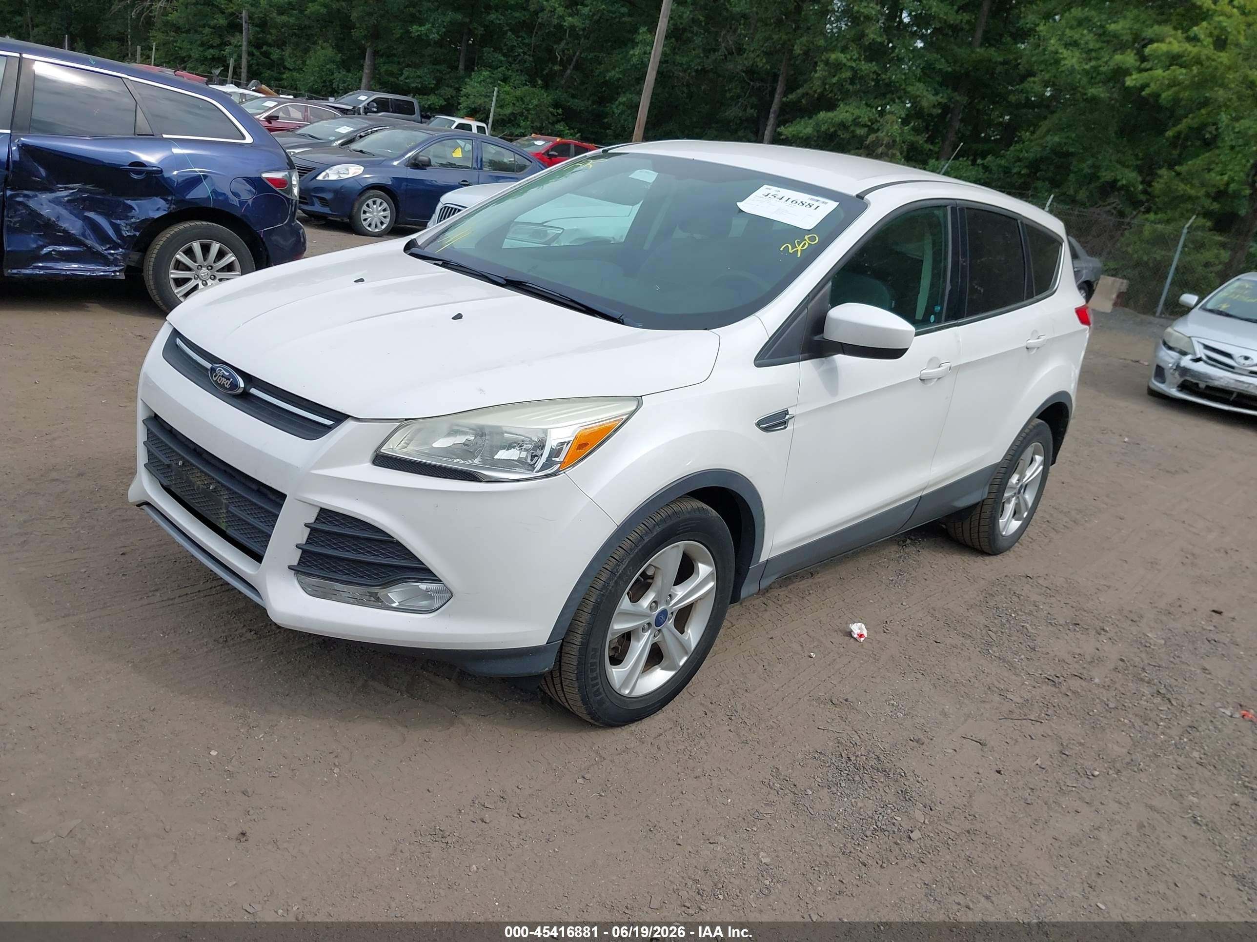 2015 Ford Escape Se White vin: 1FMCU9GX6FUB45033