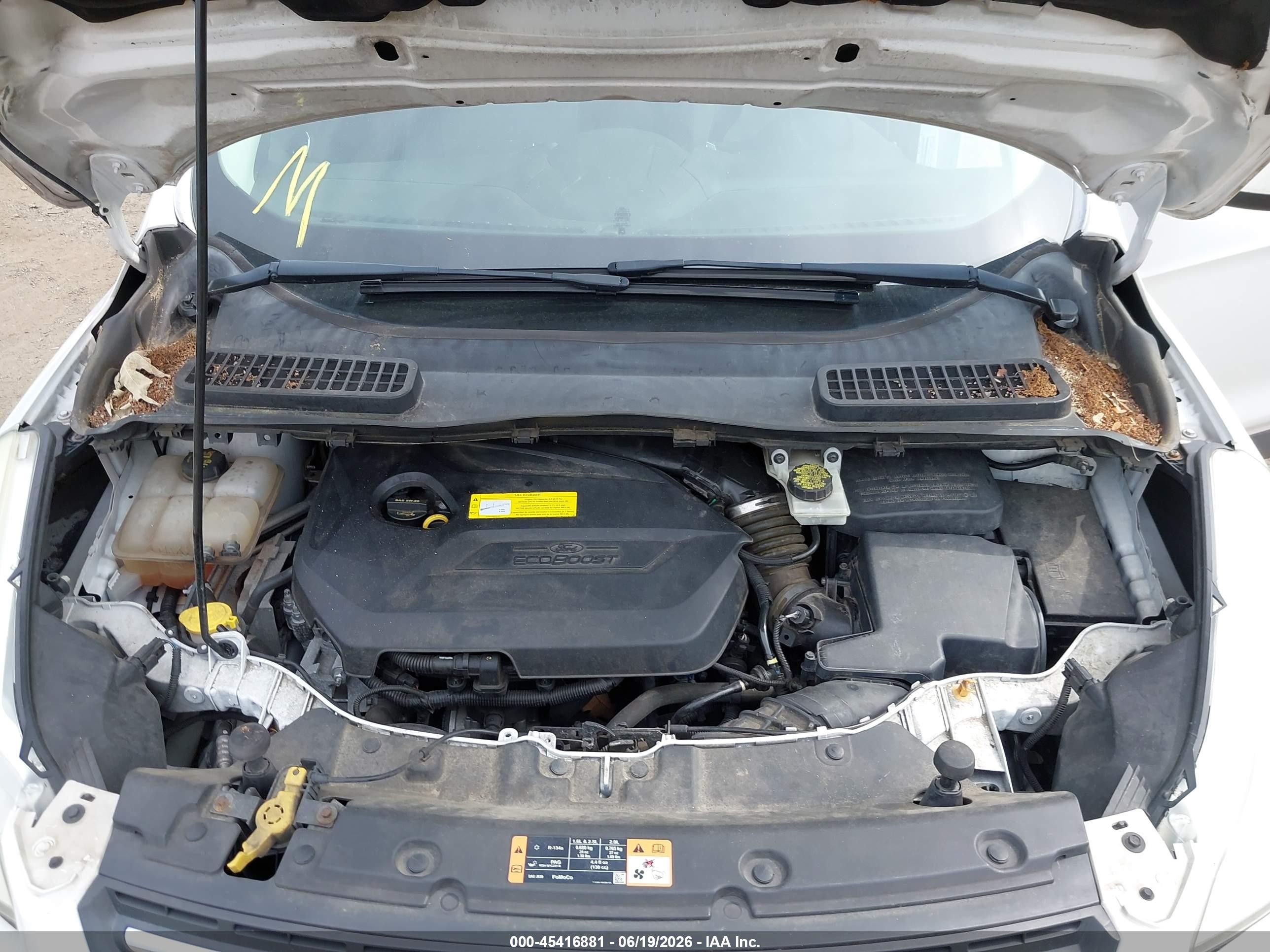 2015 Ford Escape Se White vin: 1FMCU9GX6FUB45033