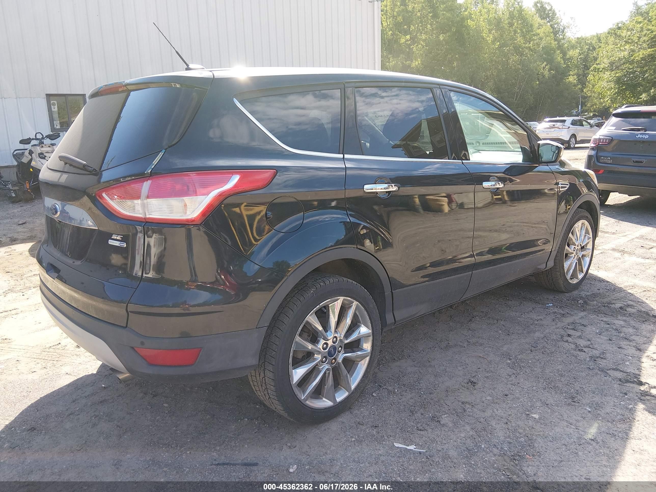 2015 Ford Escape Se Black vin: 1FMCU9GX6FUB54654