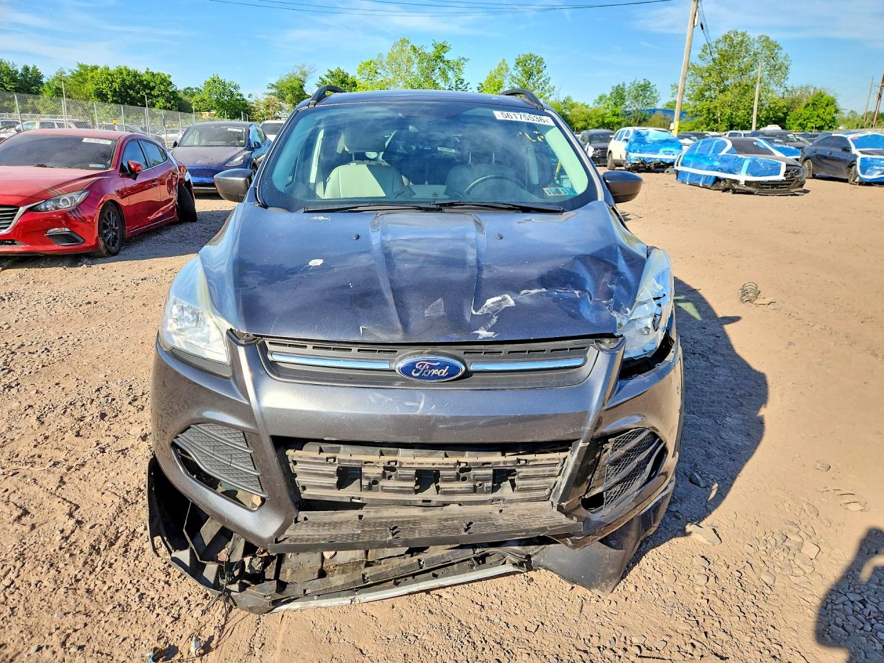2015 Ford Escape Se Gray vin: 1FMCU9GX6FUC10138