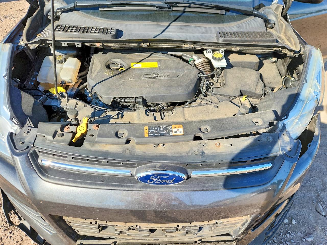 2015 Ford Escape Se Gray vin: 1FMCU9GX6FUC10138