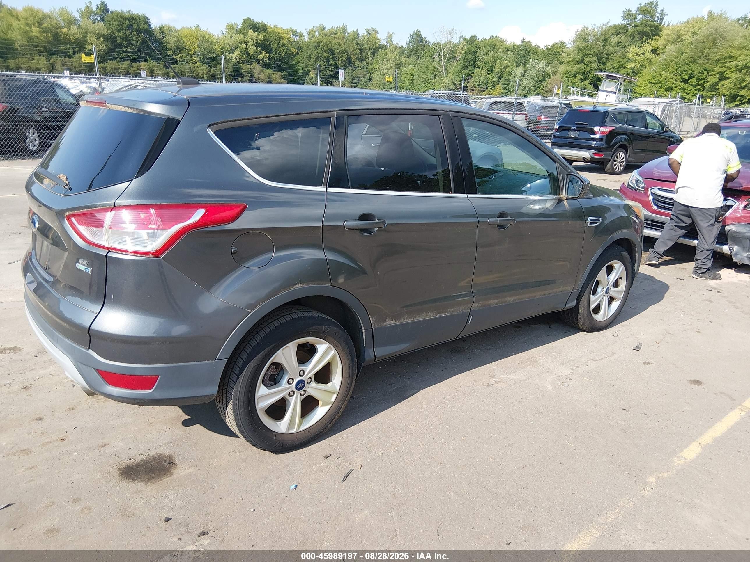 2015 Ford Escape Se Gray vin: 1FMCU9GX6FUC31006