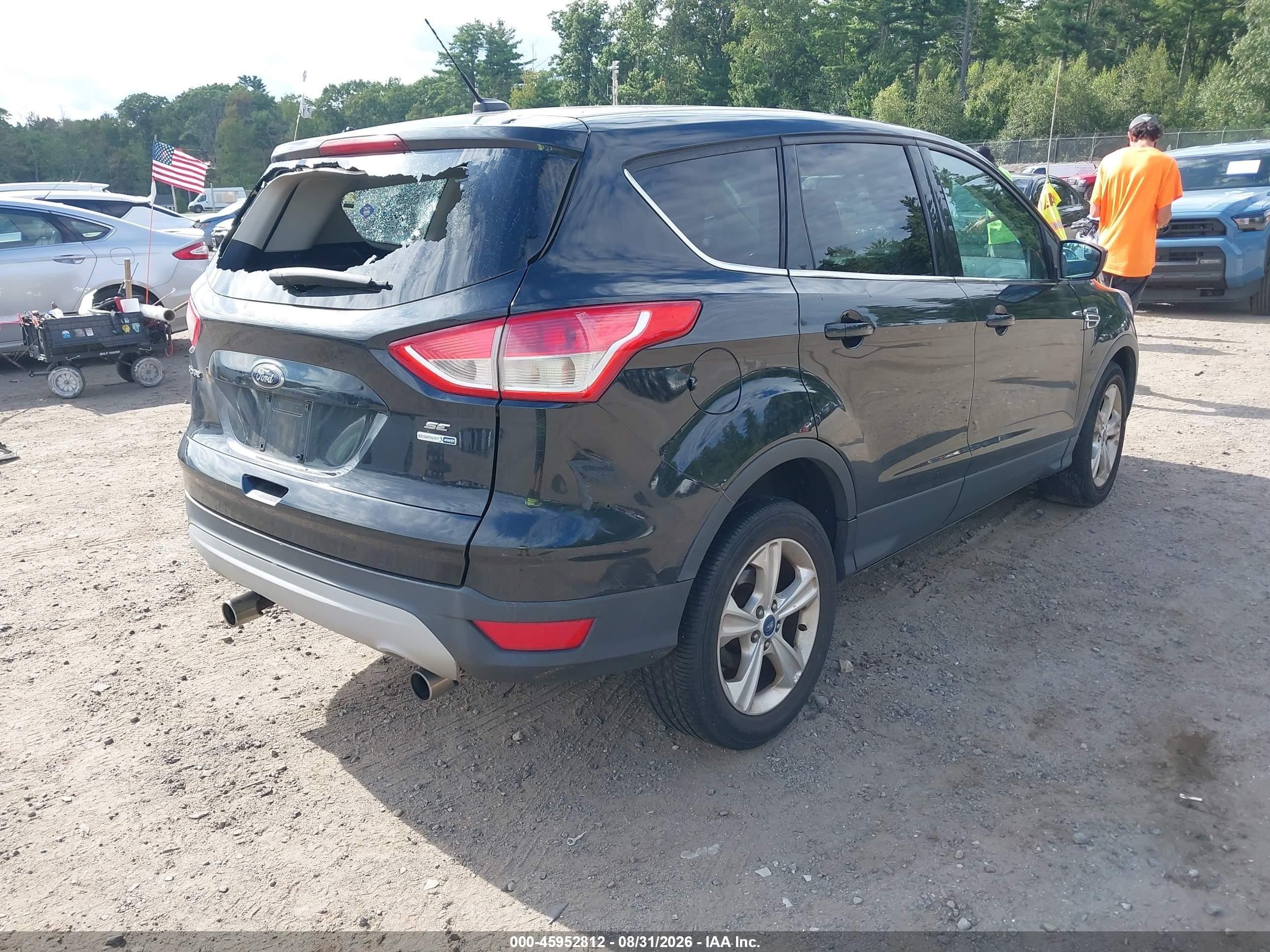 2013 Ford Escape Se Black vin: 1FMCU9GX7DUA06560