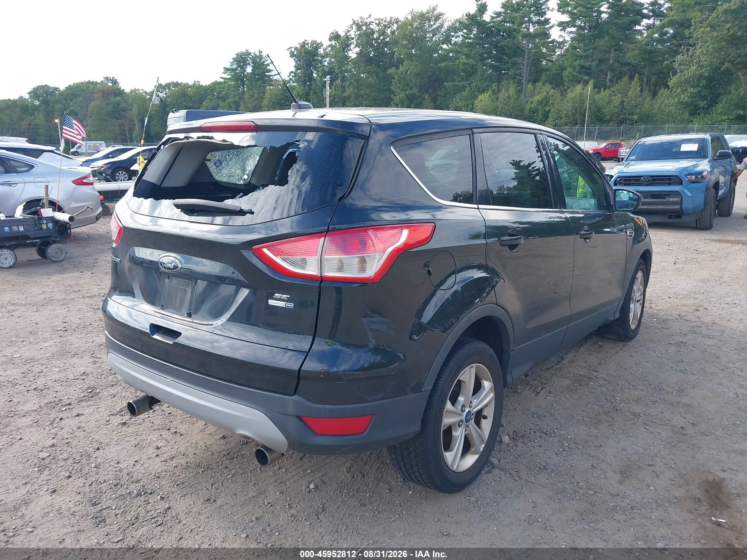2013 Ford Escape Se Black vin: 1FMCU9GX7DUA06560