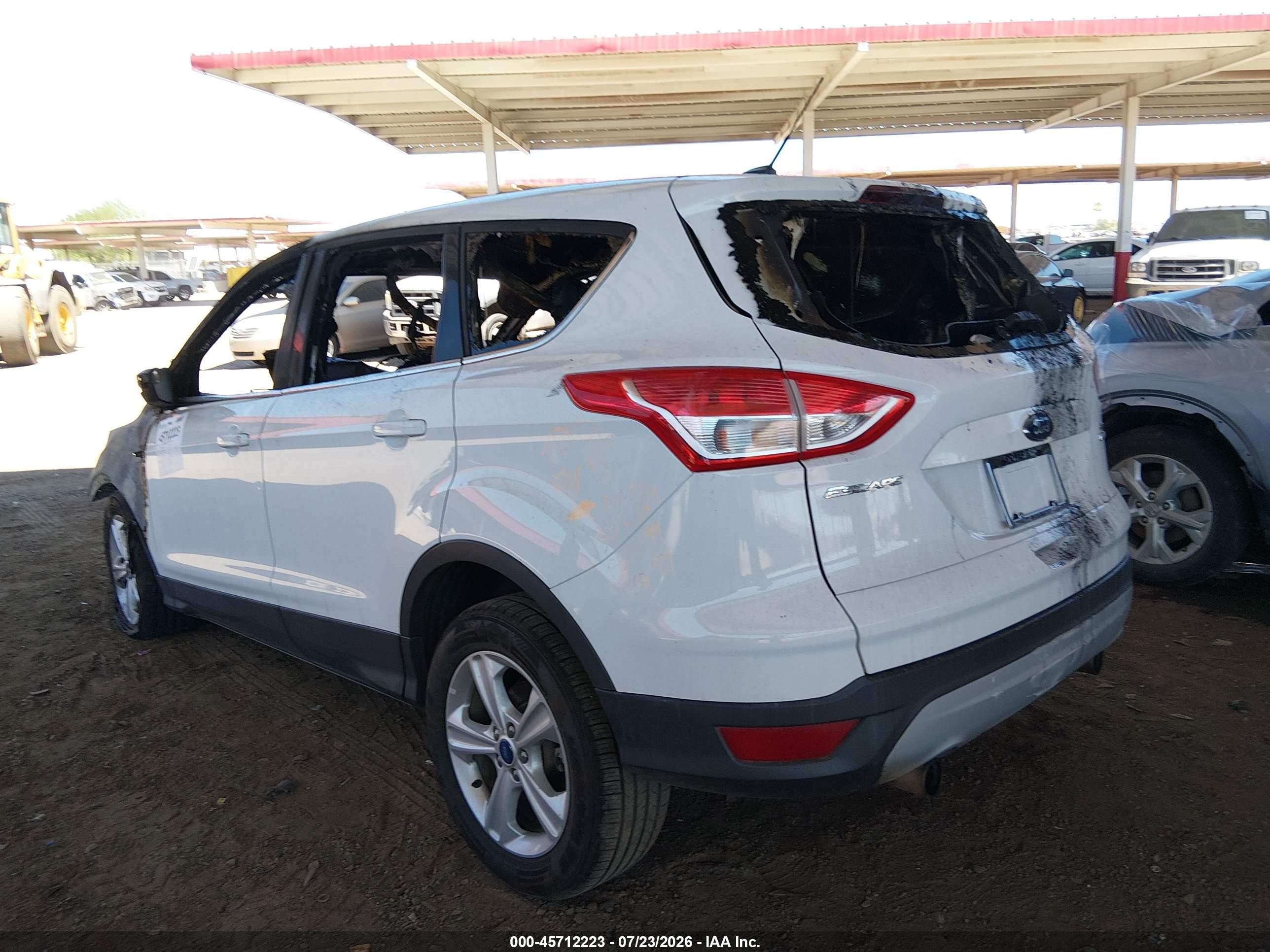2013 Ford Escape Se White vin: 1FMCU9GX7DUB24799