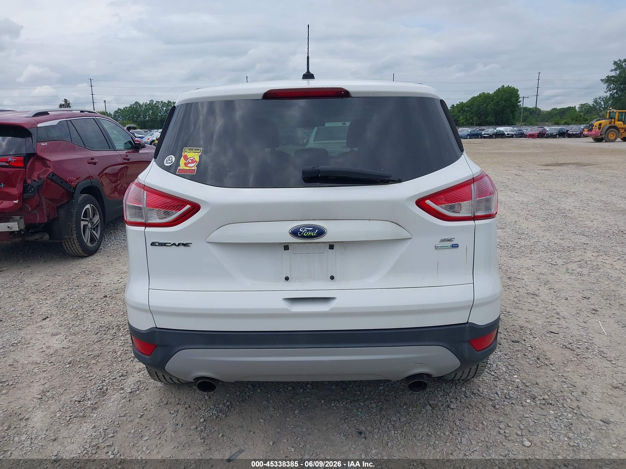 2013 Ford Escape Se White vin: 1FMCU9GX7DUD80795