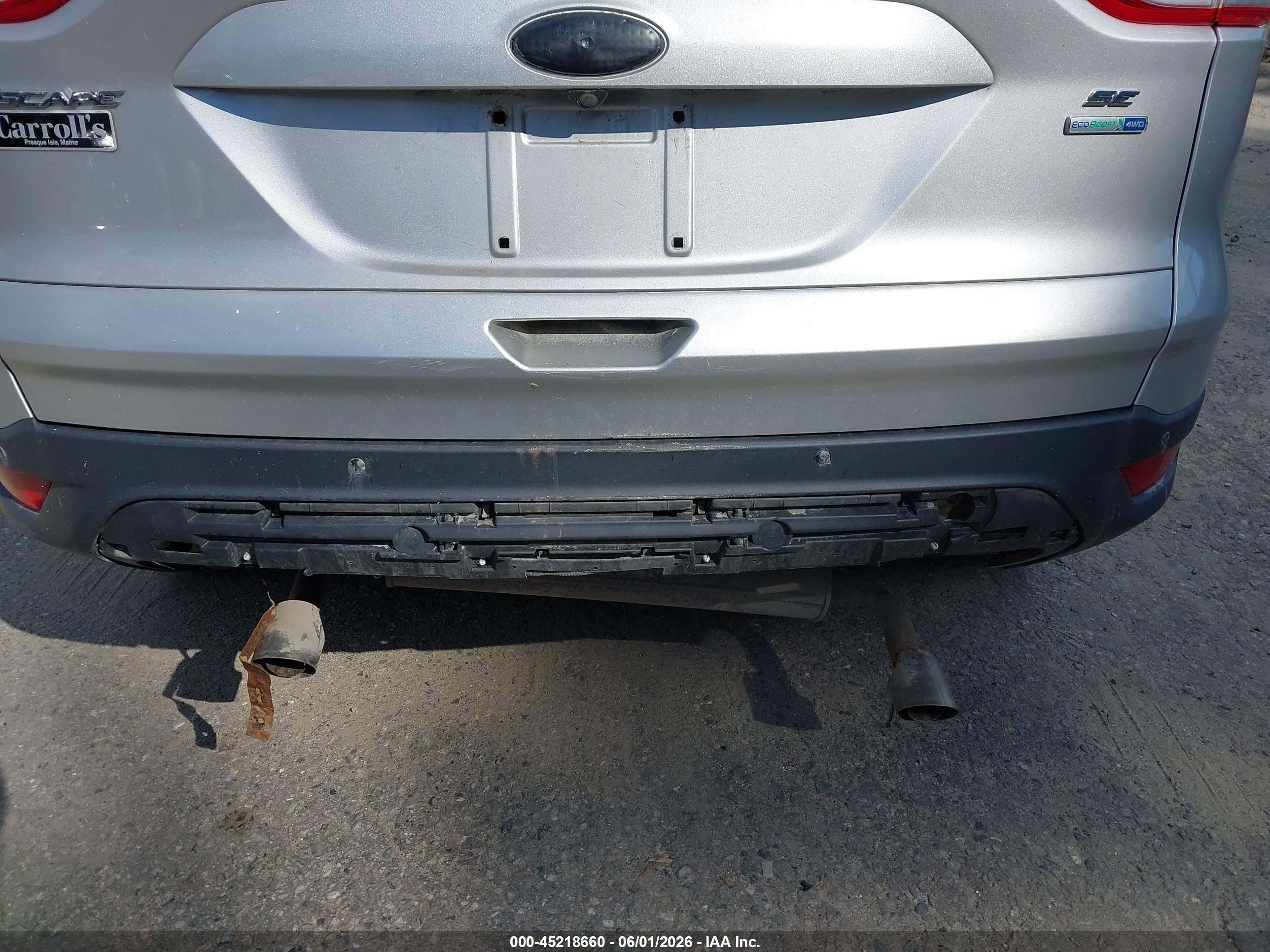 2014 Ford Escape Se Silver vin: 1FMCU9GX7EUA09721