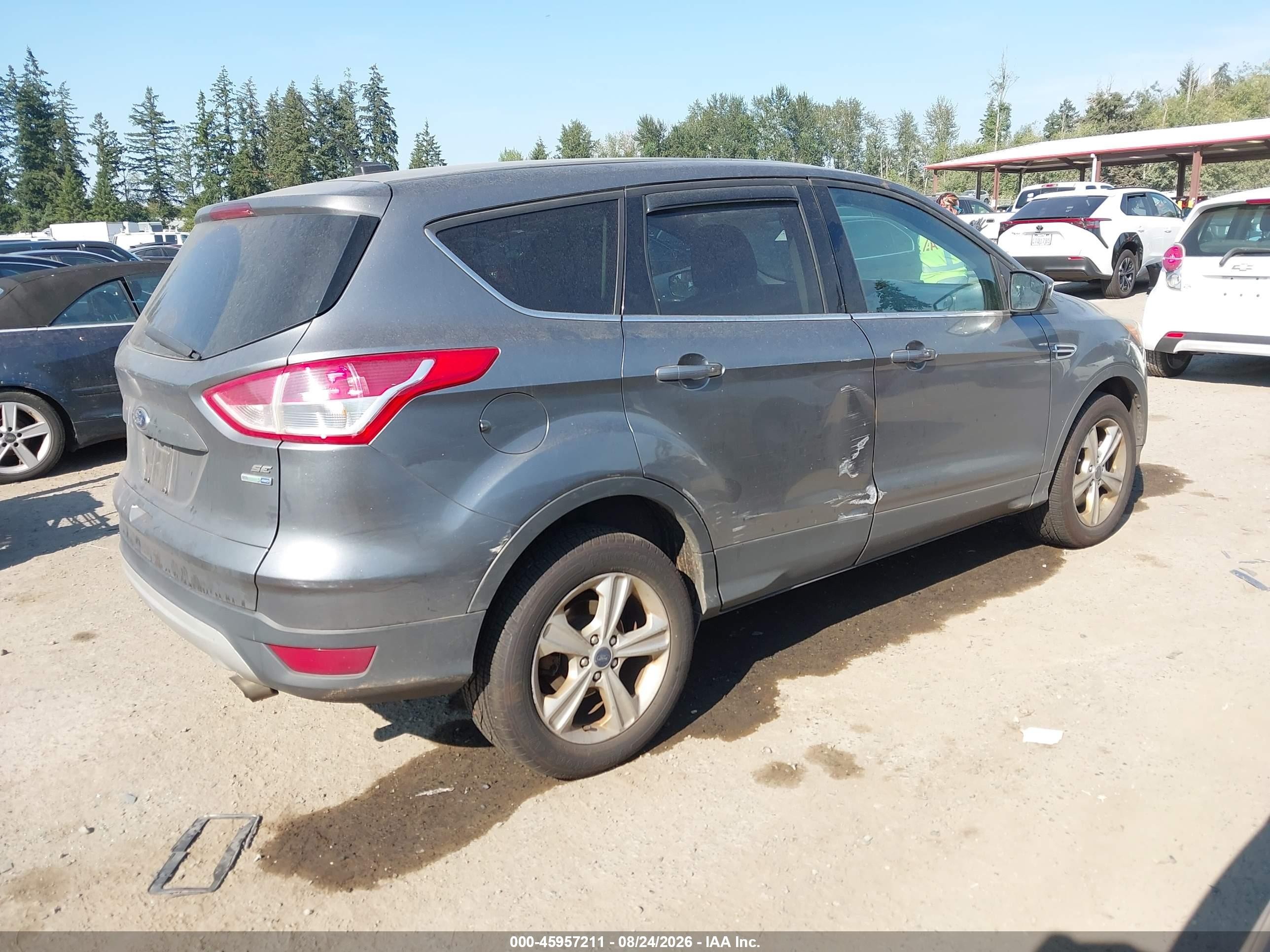 2014 Ford Escape Se Gray vin: 1FMCU9GX7EUA86590