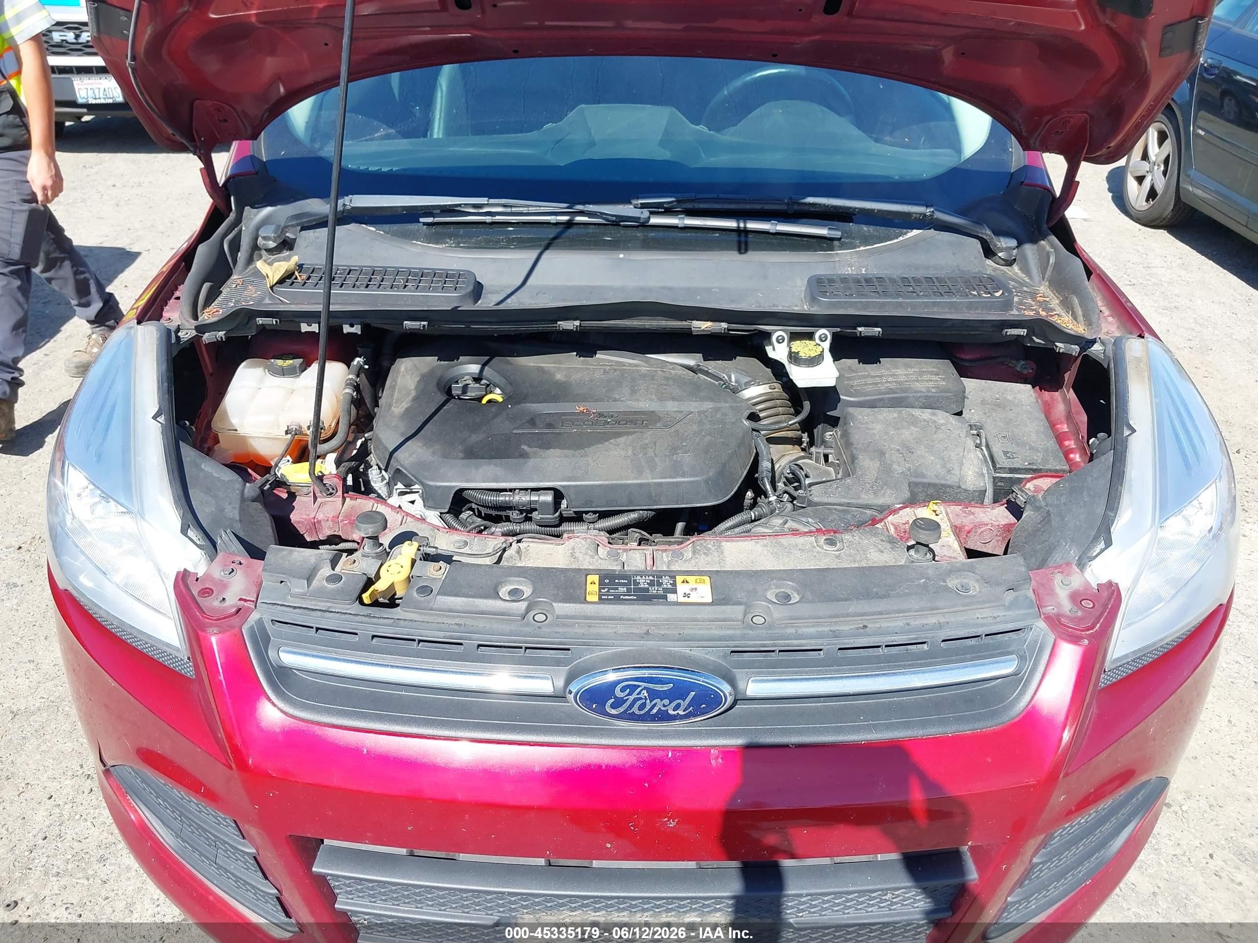 2014 Ford Escape Se Red vin: 1FMCU9GX7EUB84986