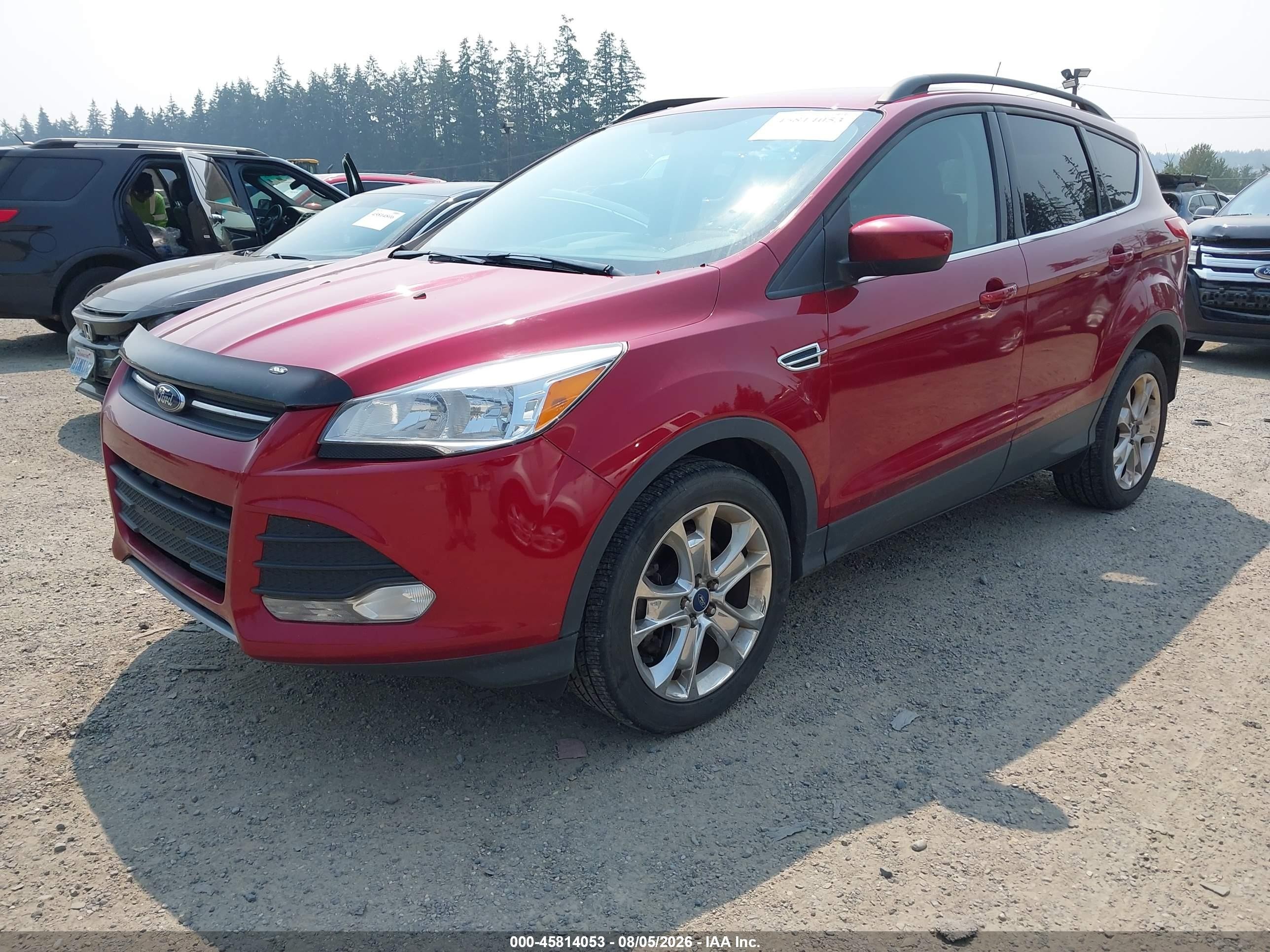 2014 Ford Escape Se Red vin: 1FMCU9GX7EUB84986