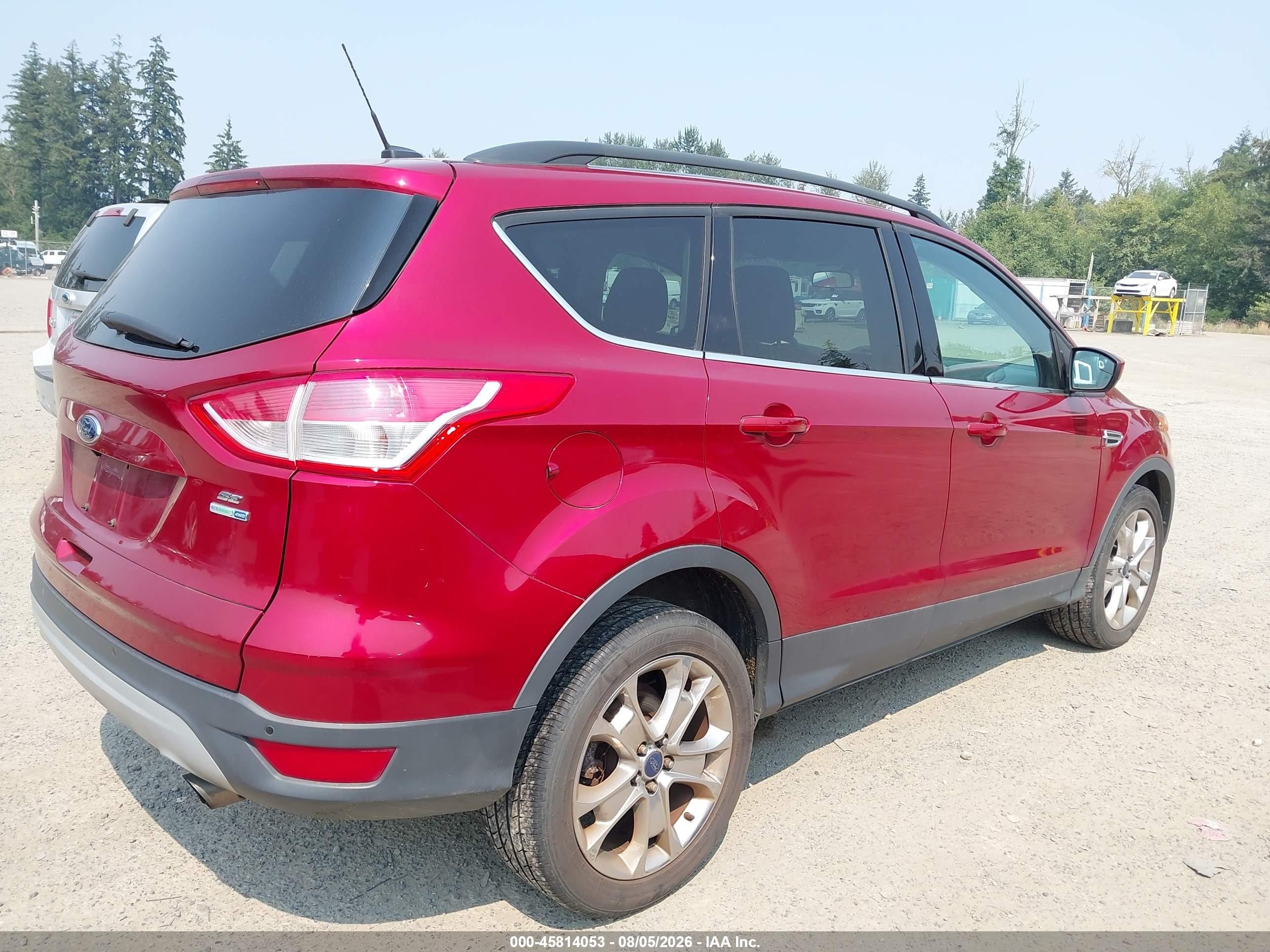 2014 Ford Escape Se Red vin: 1FMCU9GX7EUB84986