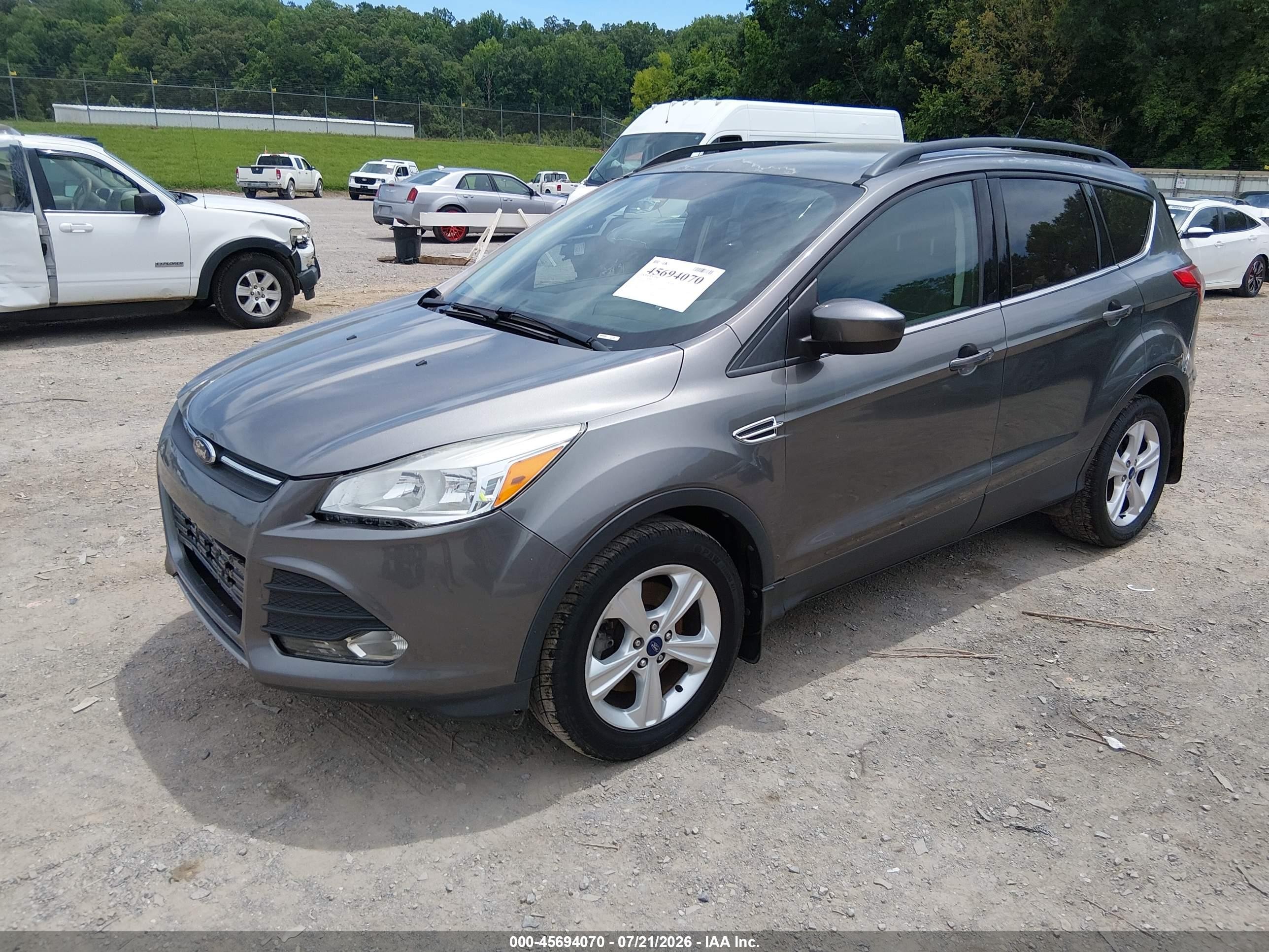 2014 Ford Escape Se Gray vin: 1FMCU9GX7EUC15850