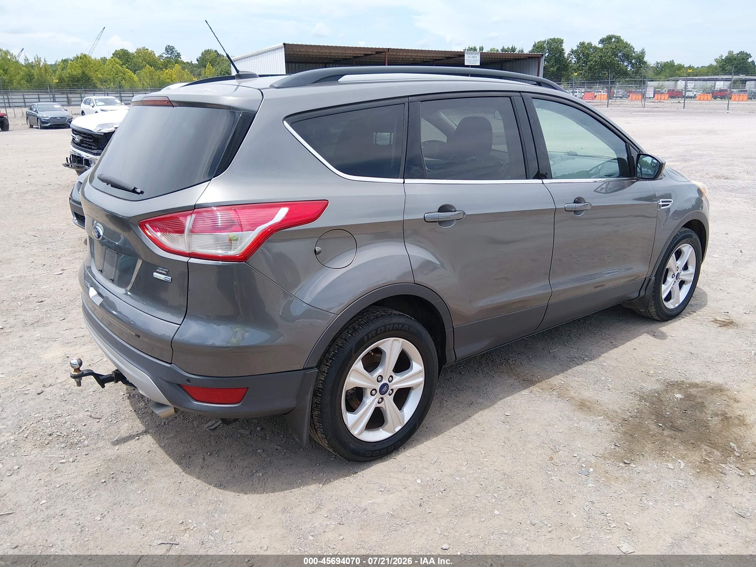 2014 Ford Escape Se Gray vin: 1FMCU9GX7EUC15850