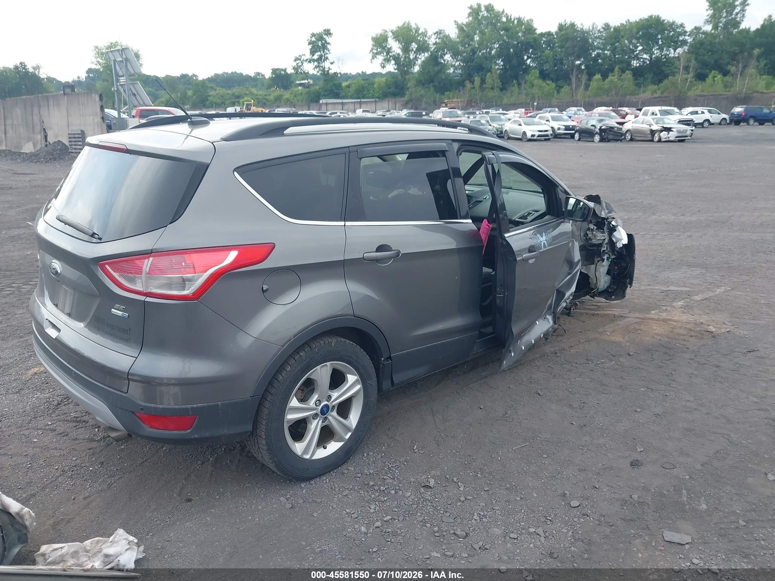 2014 Ford Escape Se Серый vin: 1FMCU9GX7EUD76957