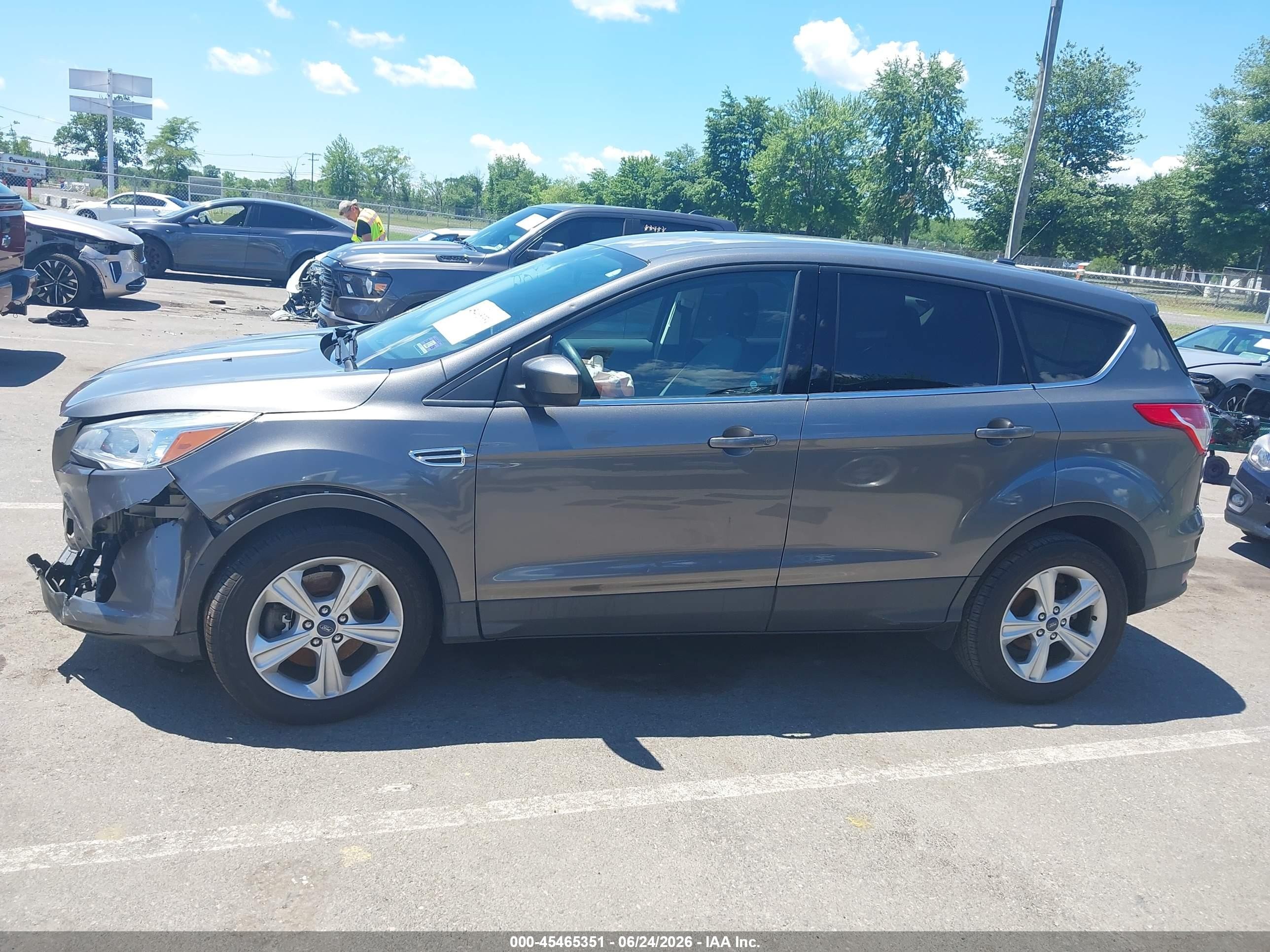 2014 Ford Escape Se Gray vin: 1FMCU9GX7EUD90891