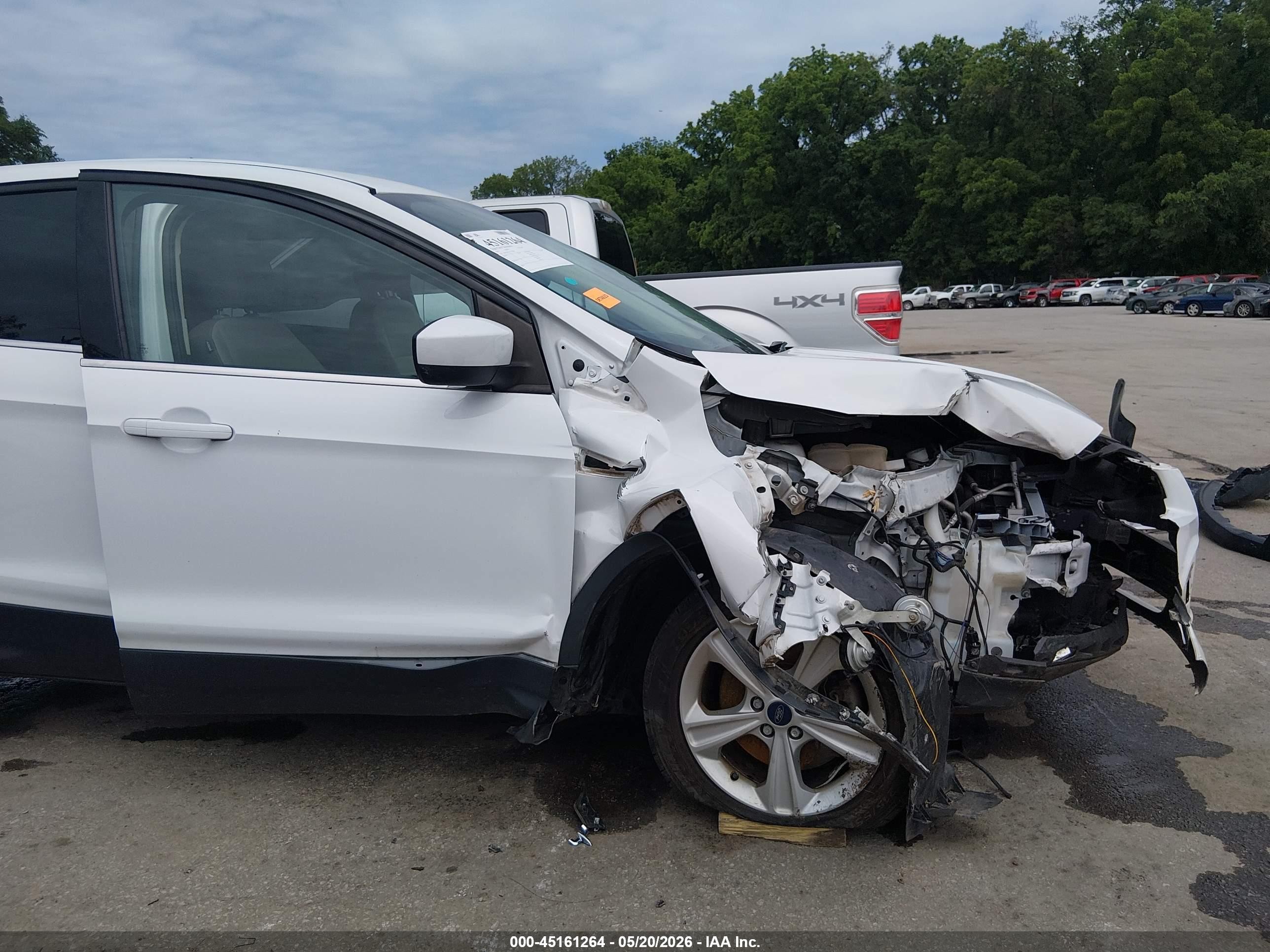 2015 Ford Escape Se White vin: 1FMCU9GX7FUA36998