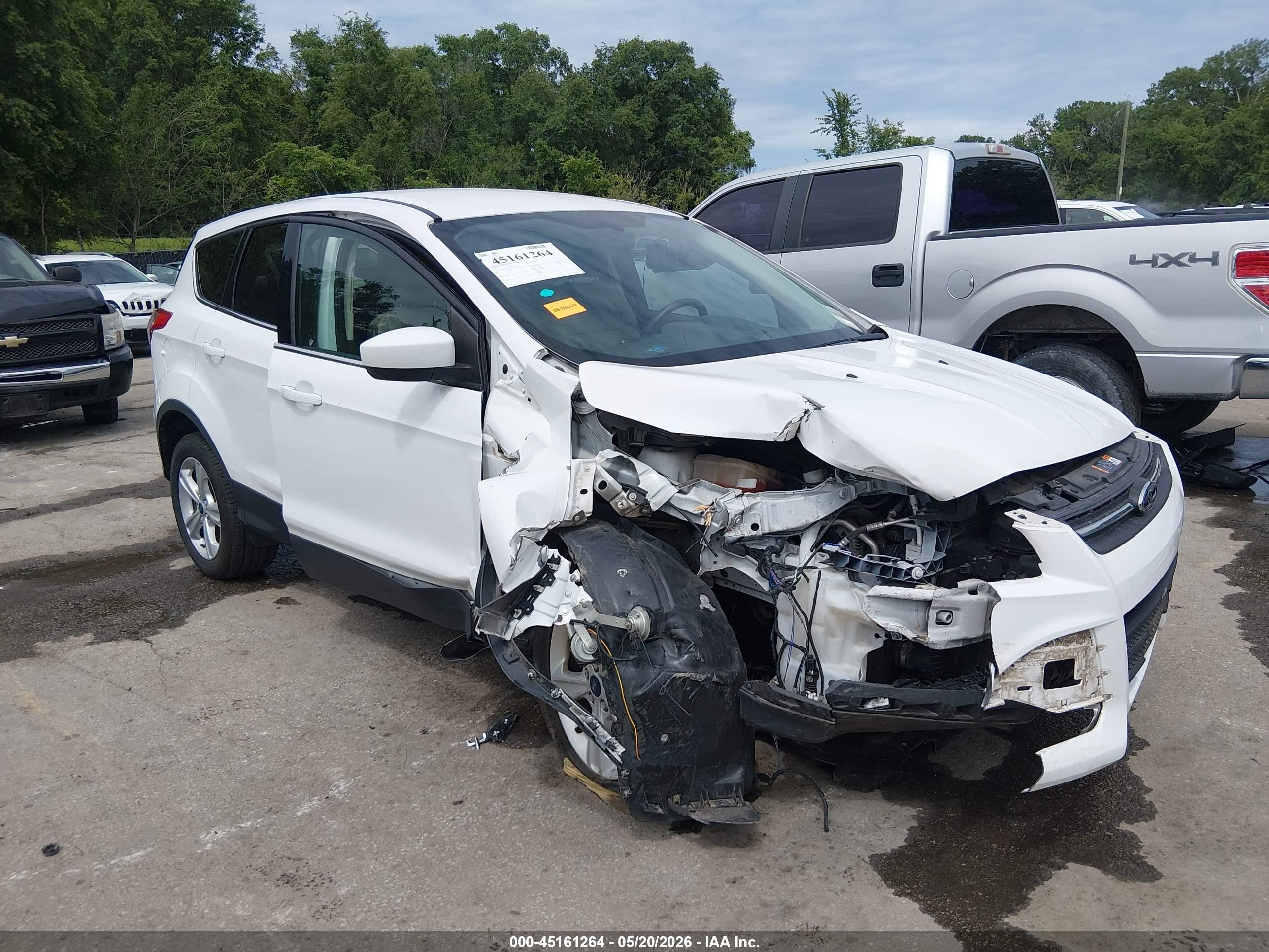 2015 Ford Escape Se White vin: 1FMCU9GX7FUA36998
