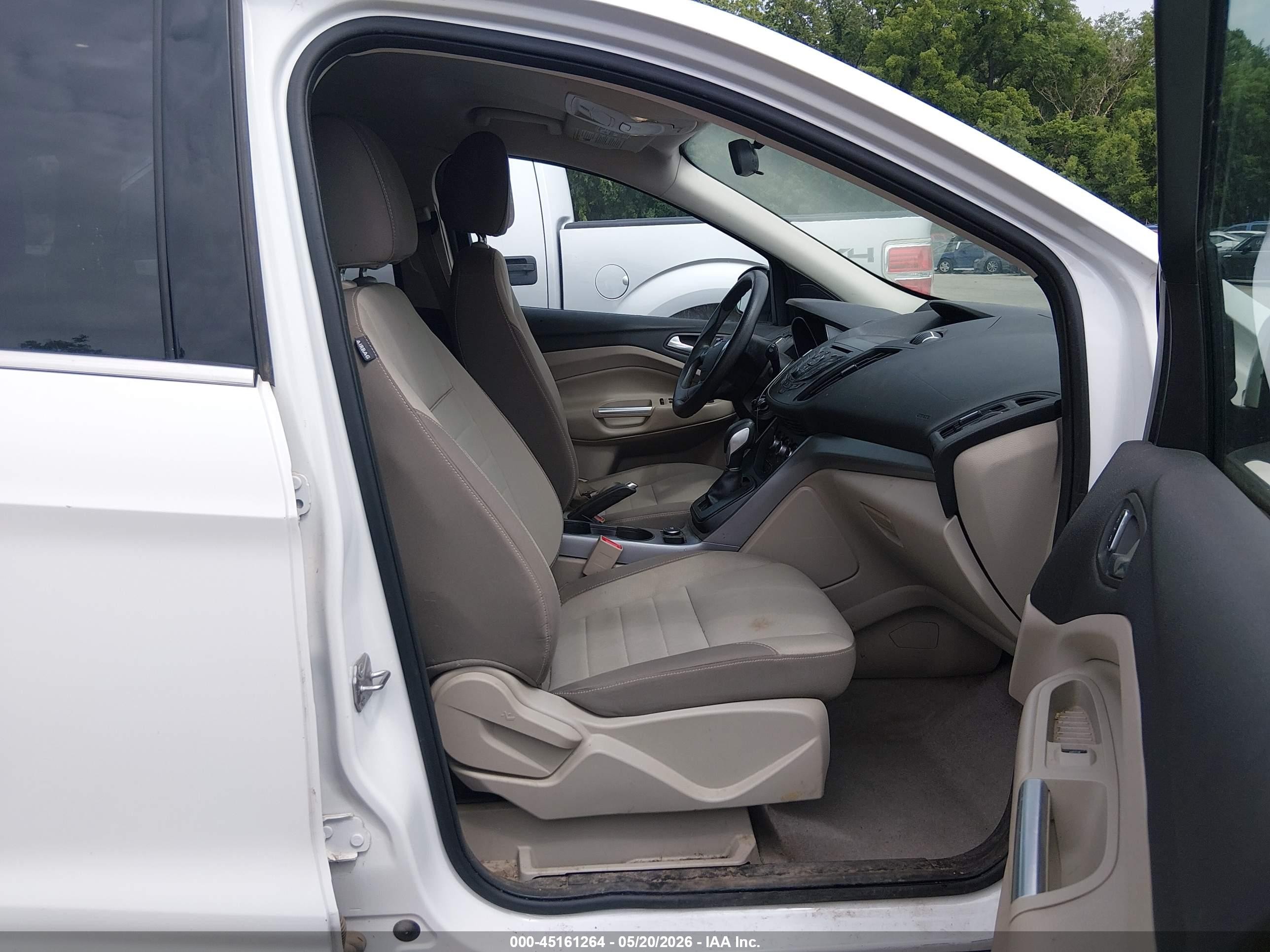 2015 Ford Escape Se White vin: 1FMCU9GX7FUA36998