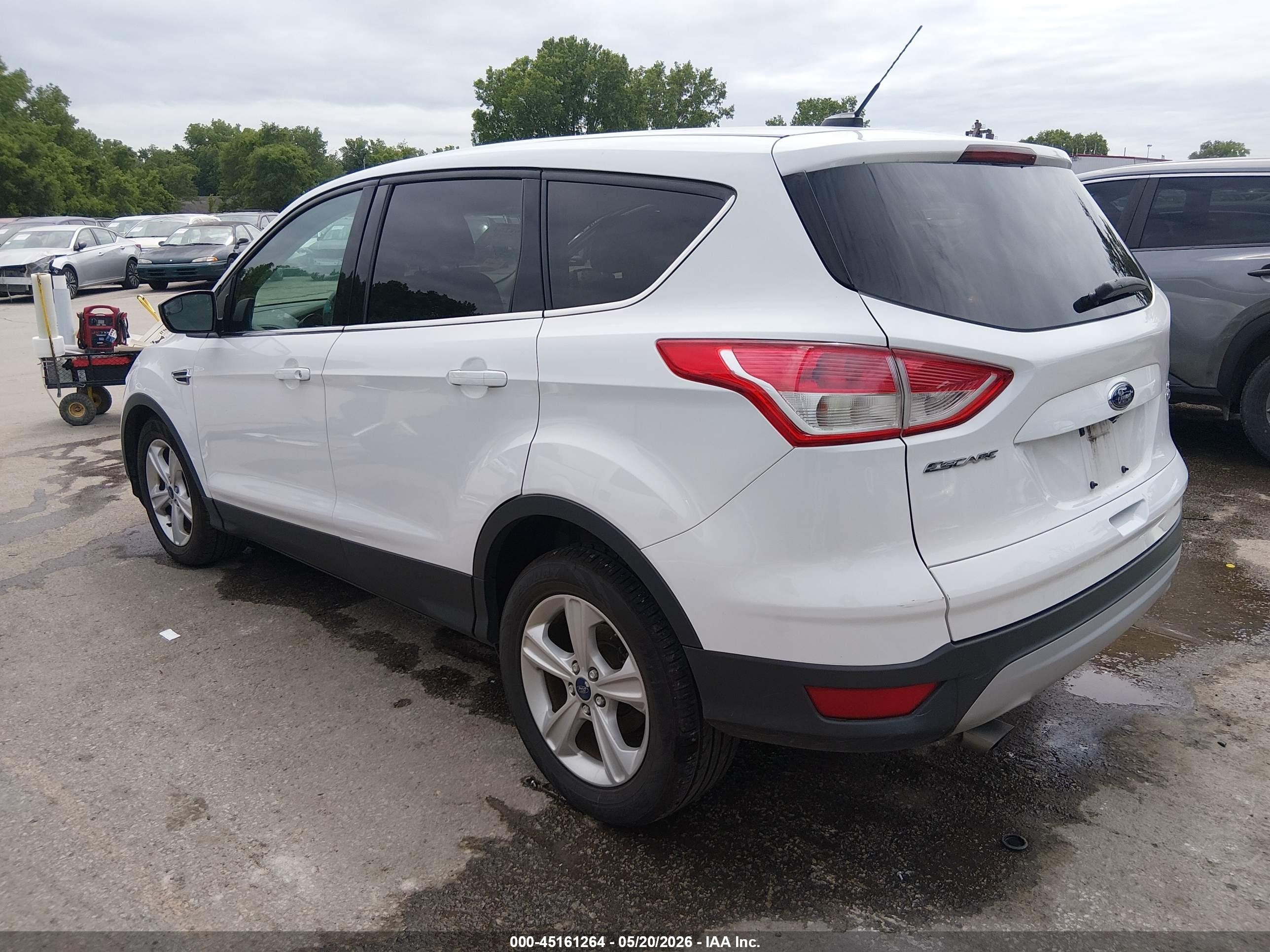2015 Ford Escape Se White vin: 1FMCU9GX7FUA36998